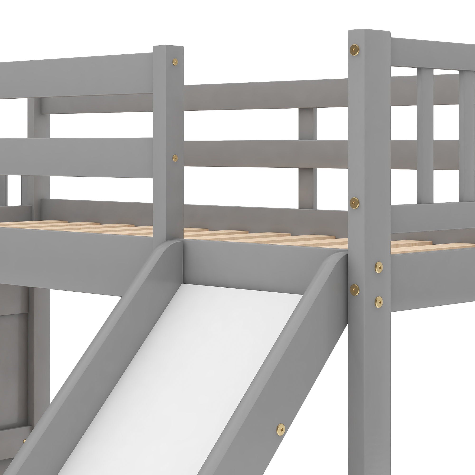 Bunk Bed With Convertible Slide And Stairway
