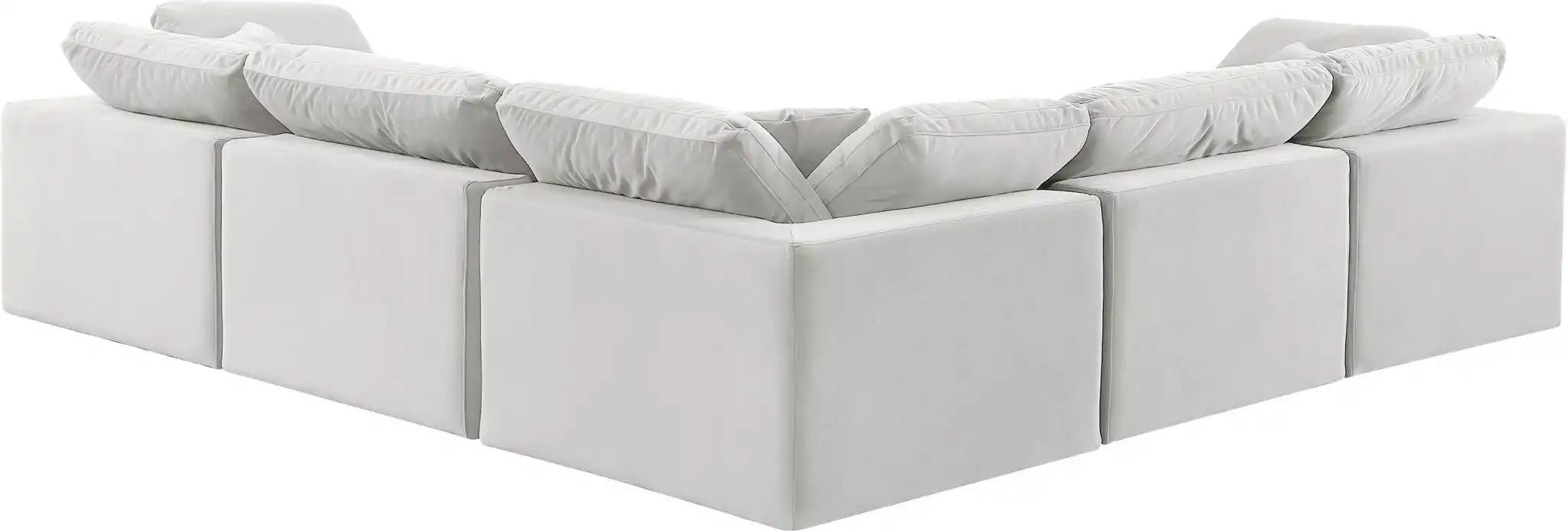 Comfy - 5 Piece Velvet Modular Corner Sectional