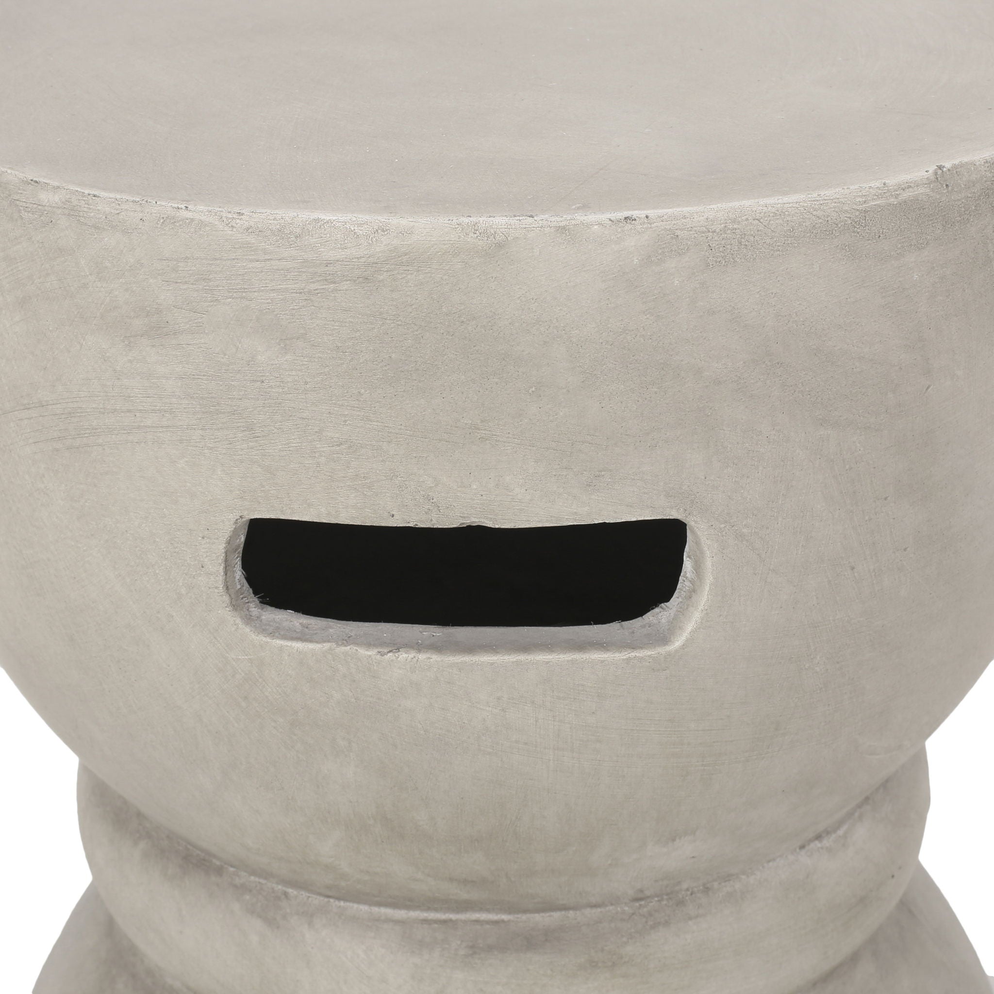 Outdoor Side Table With Hourglass Shape - Gray