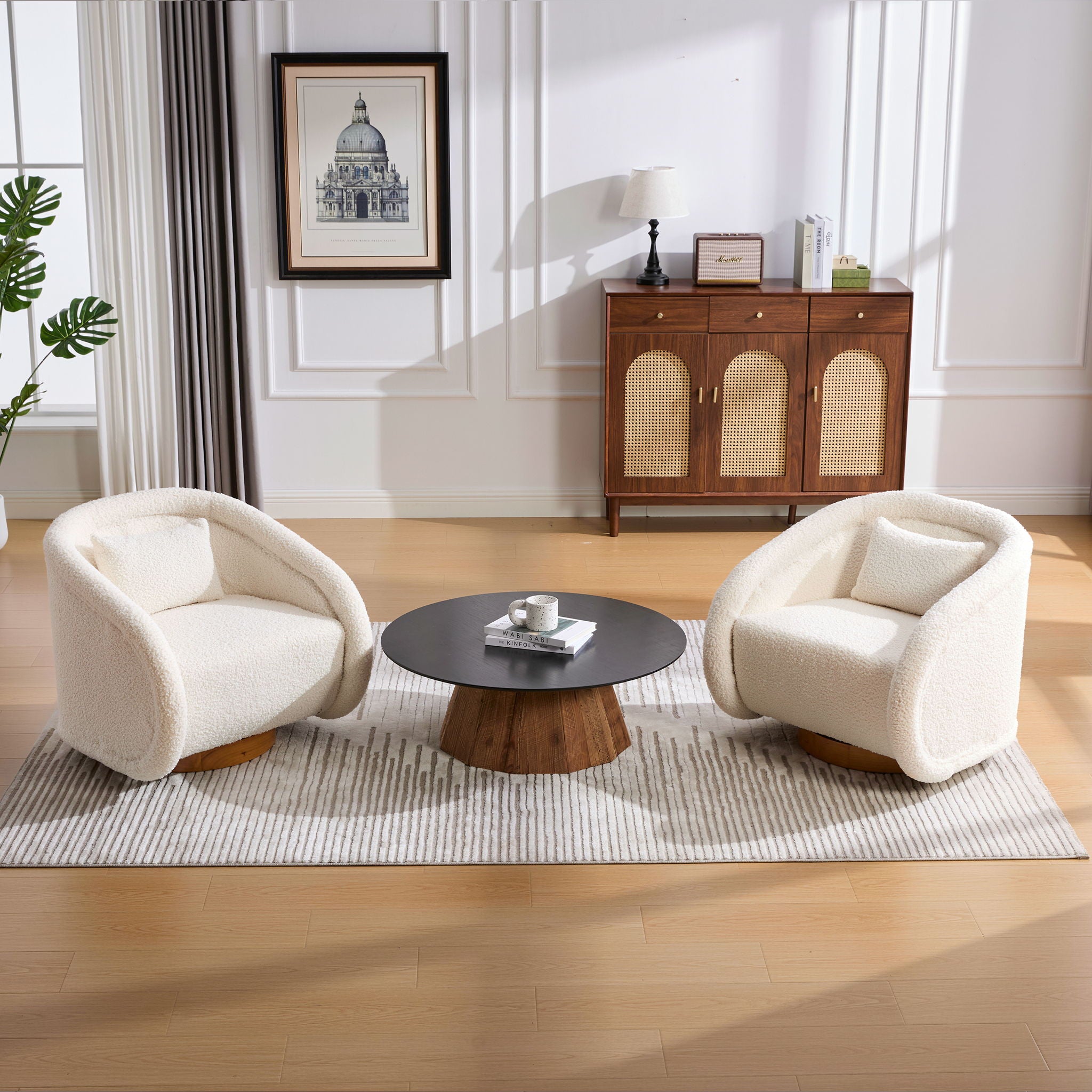 Swivel Accent Chair With 360 Degree Rotating