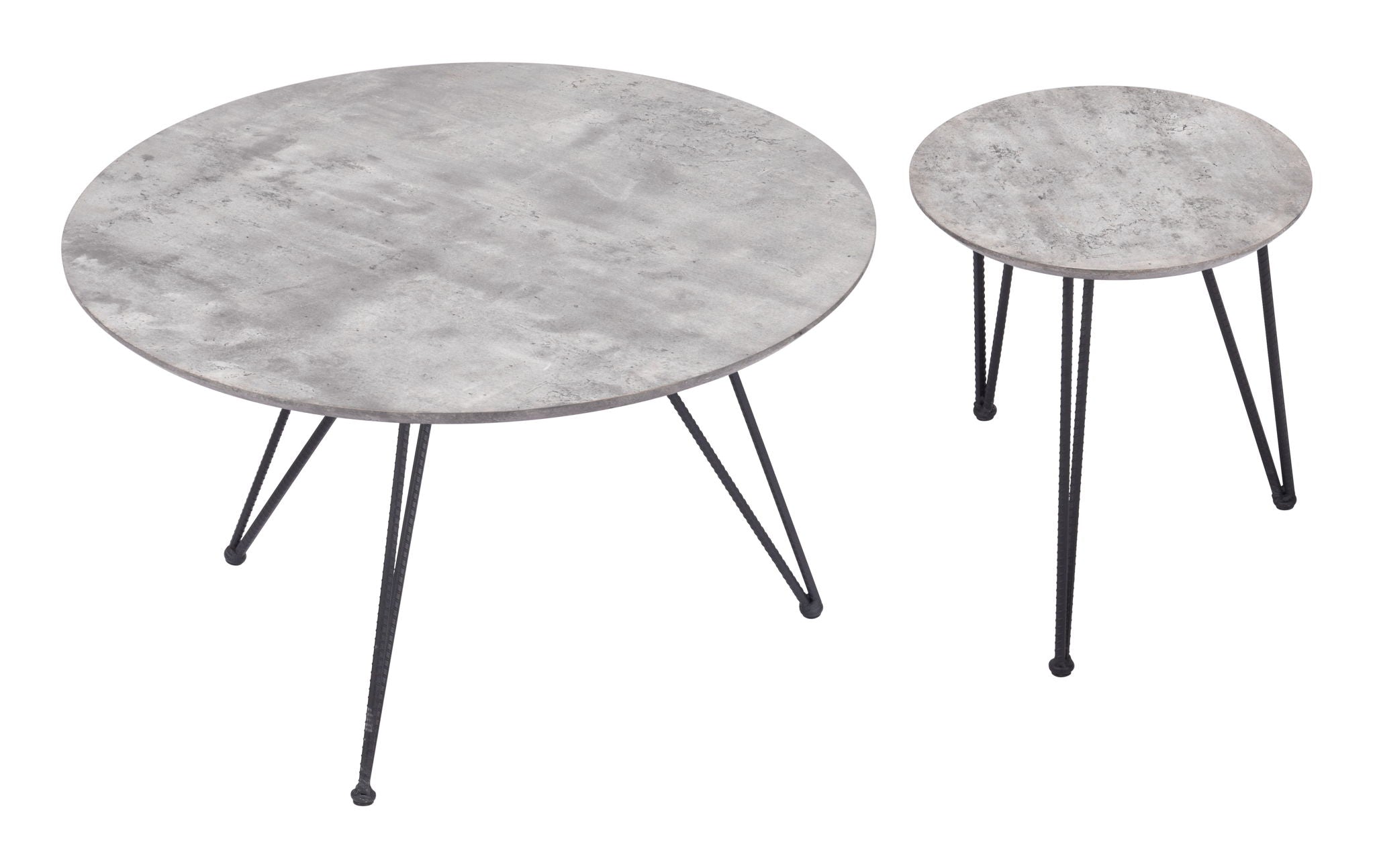 Kerris - Coffee Table Set - Gray & Black
