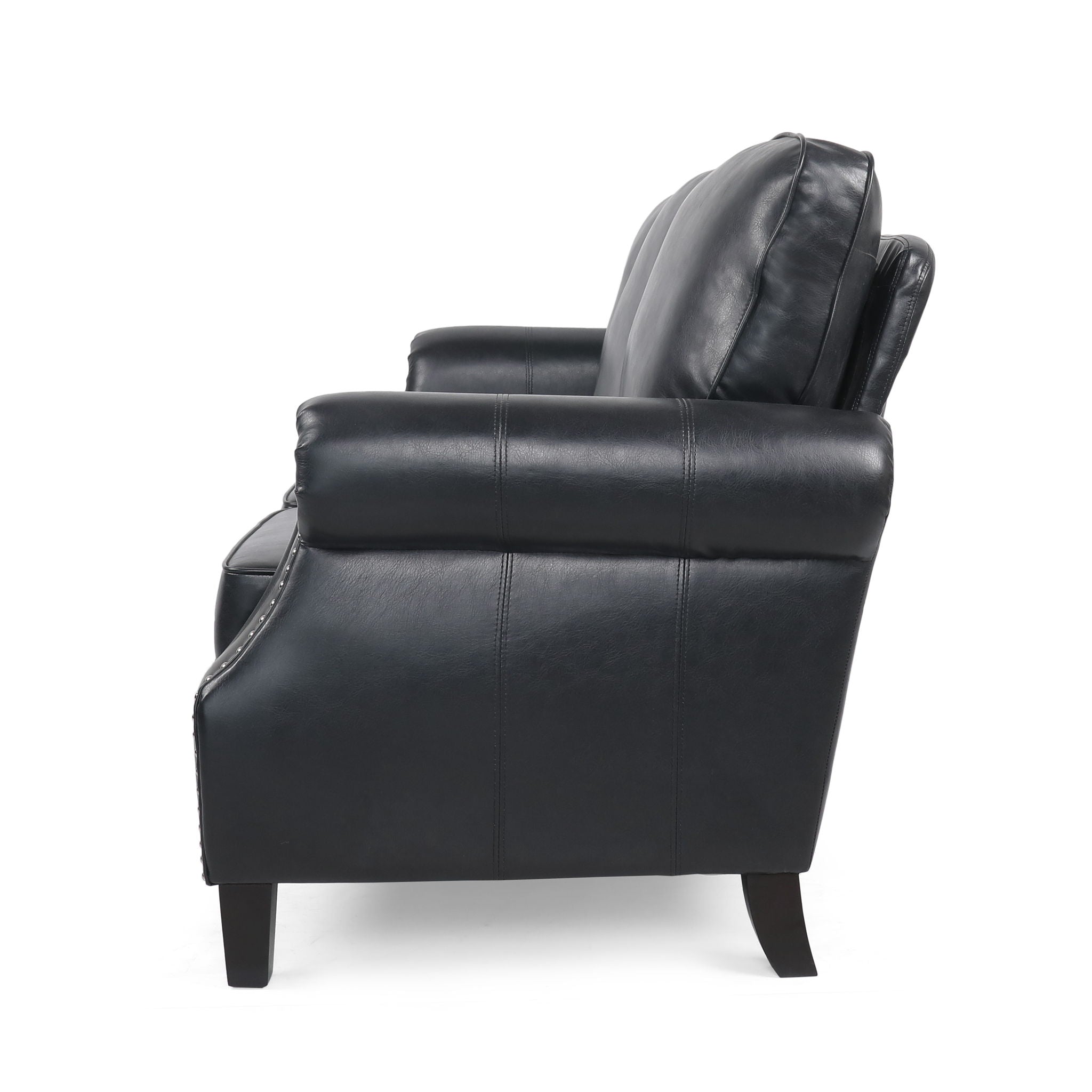 Contemporary 3 Seater Sofa With Nailhead Trim