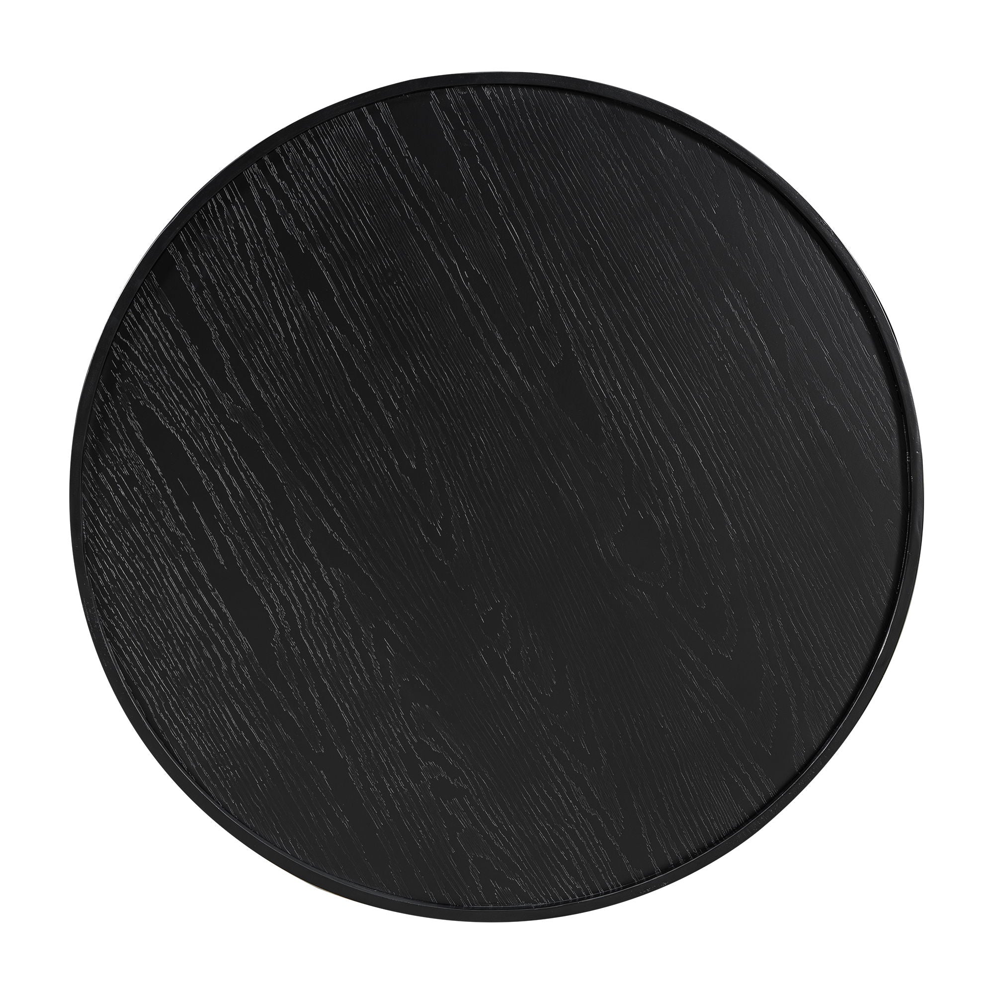 Round Cane Coffee Table With Rattan Side