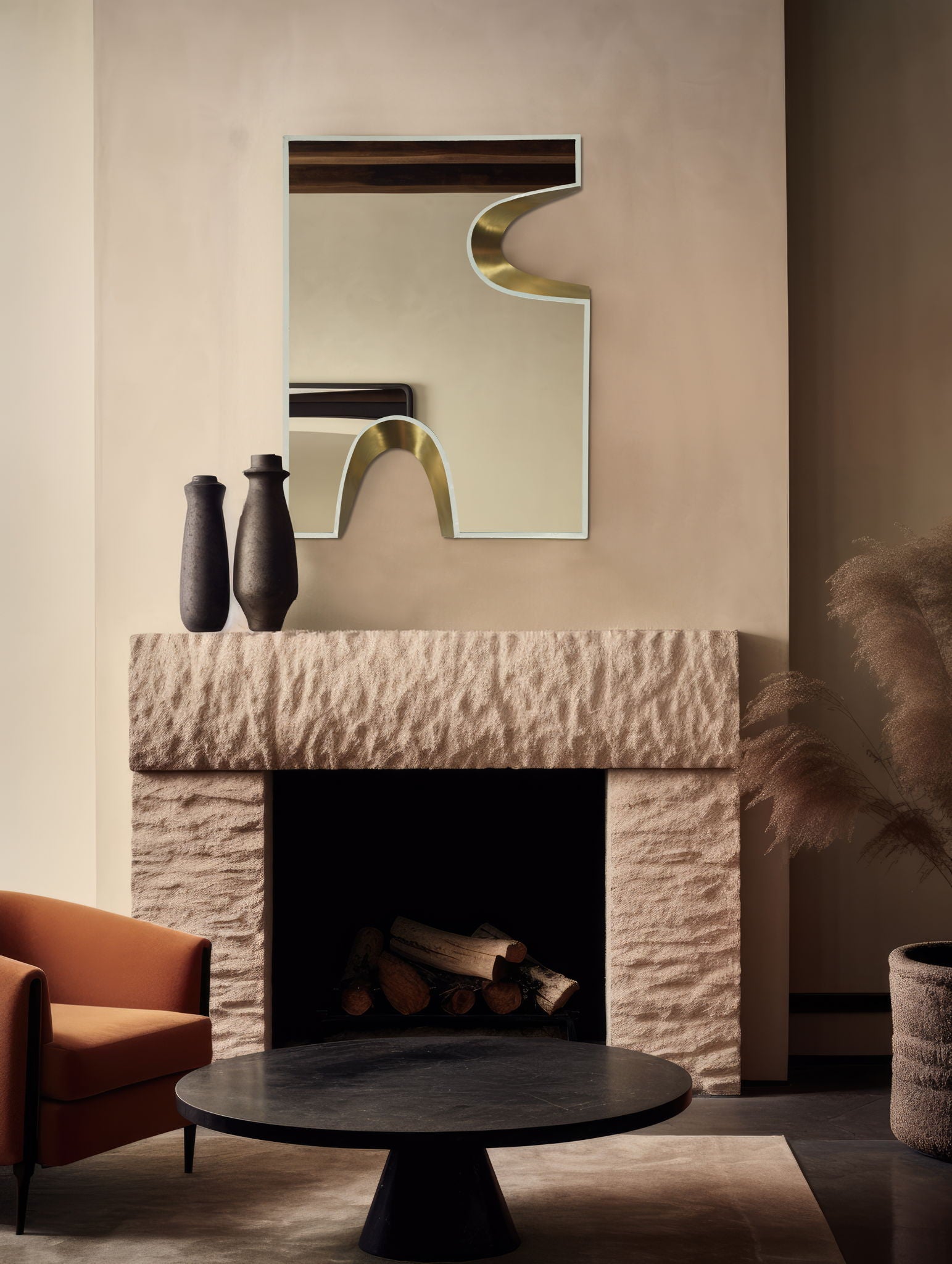 Soleil - Mirror With Gold Accent