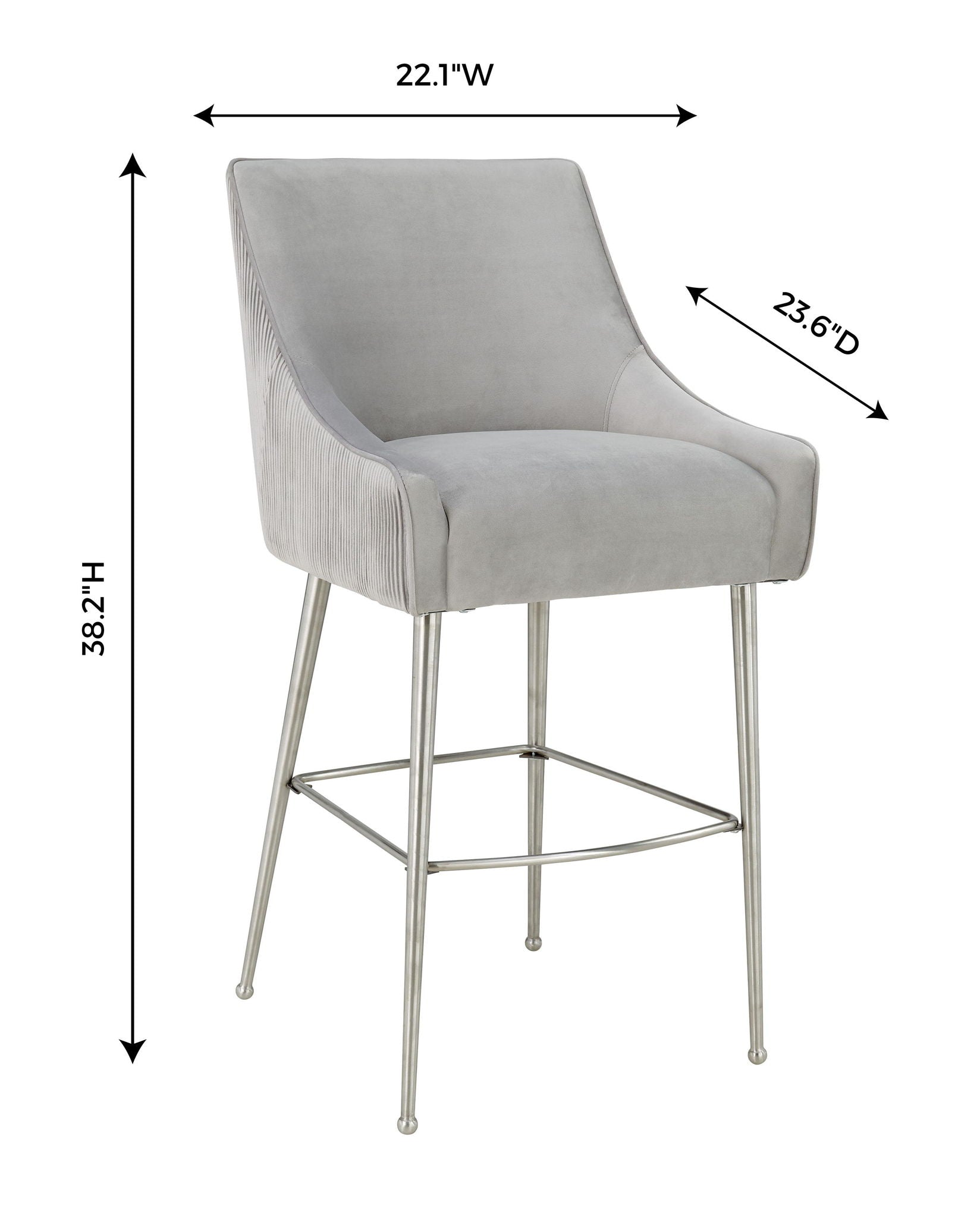 Beatrix - Pleated Velvet Stool