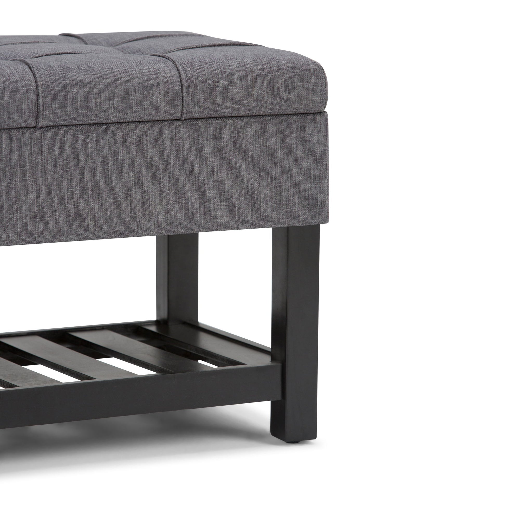 Saxon - Upholstered Transitional Storage Ottoman Bench - Best Buy Furniture