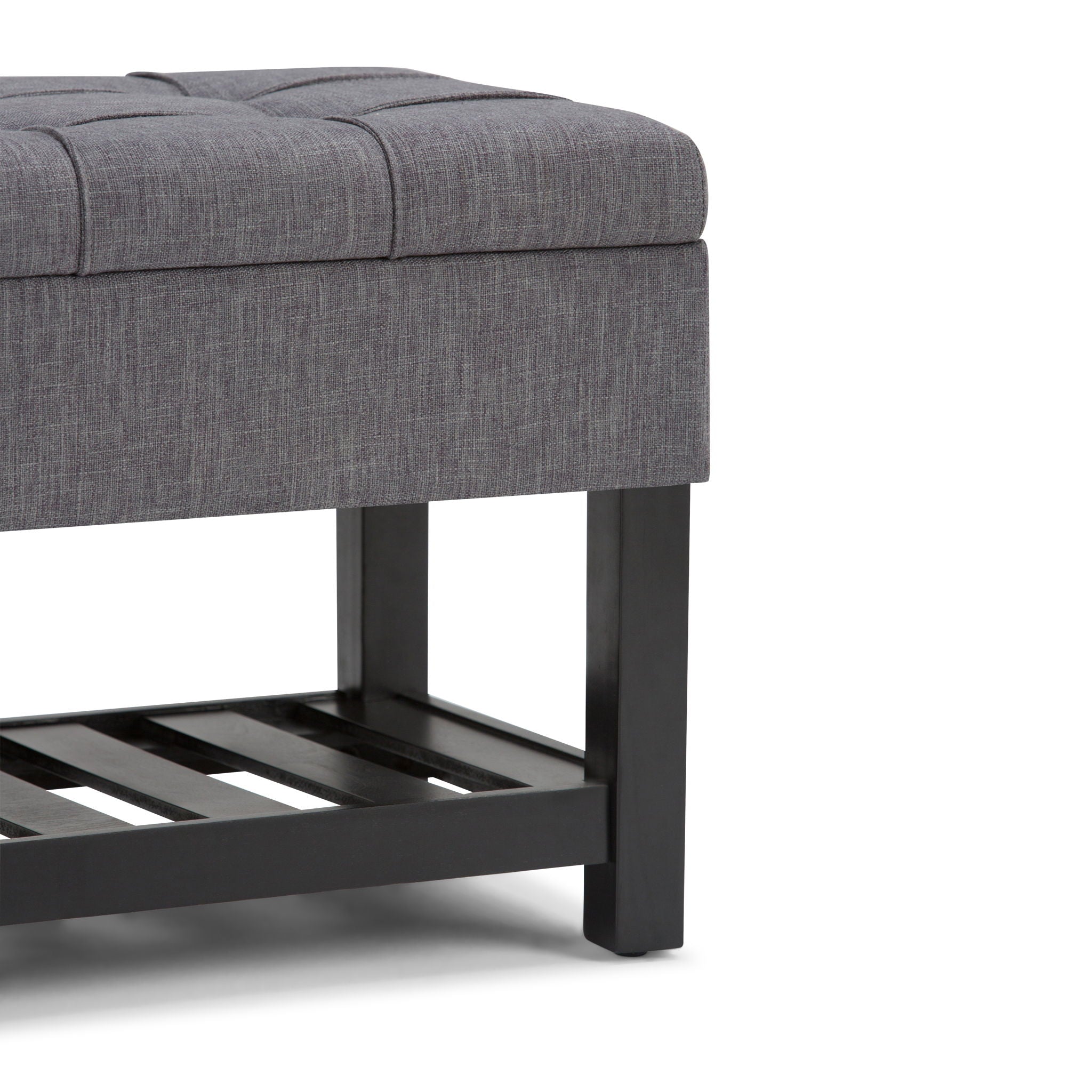 Saxon - Upholstered Transitional Storage Ottoman Bench - Best Buy Furniture