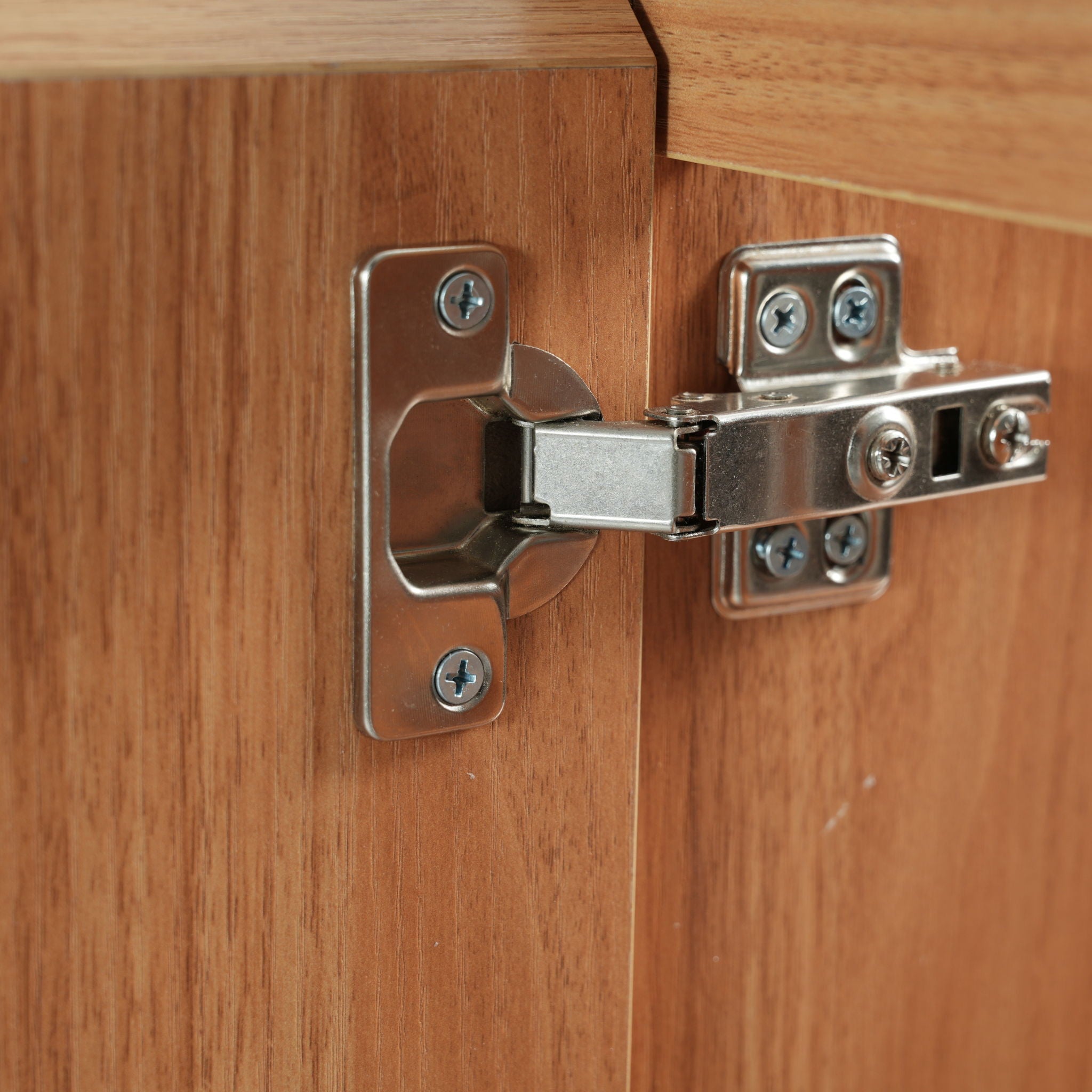 Bathroom Vanity With Sink, Minimalist Design, 45 Degrees Free Handle Doors - Antique Natural