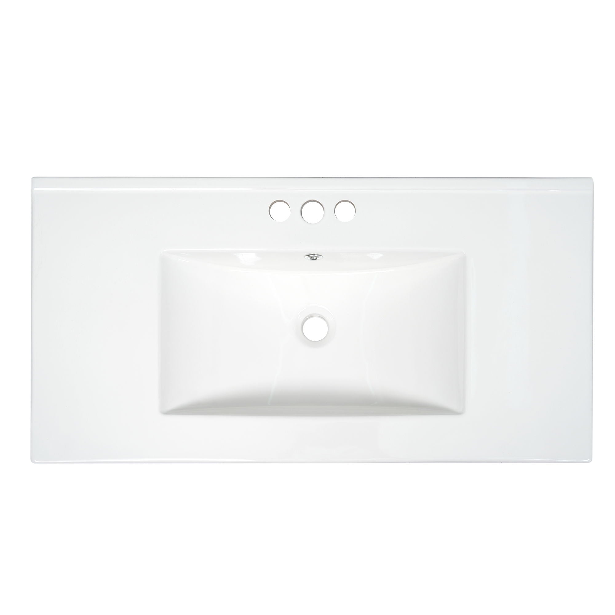Shaker Free Standing Bathroom Vanity Cabinet With Sink, Soft Close Drawers And Doors - White