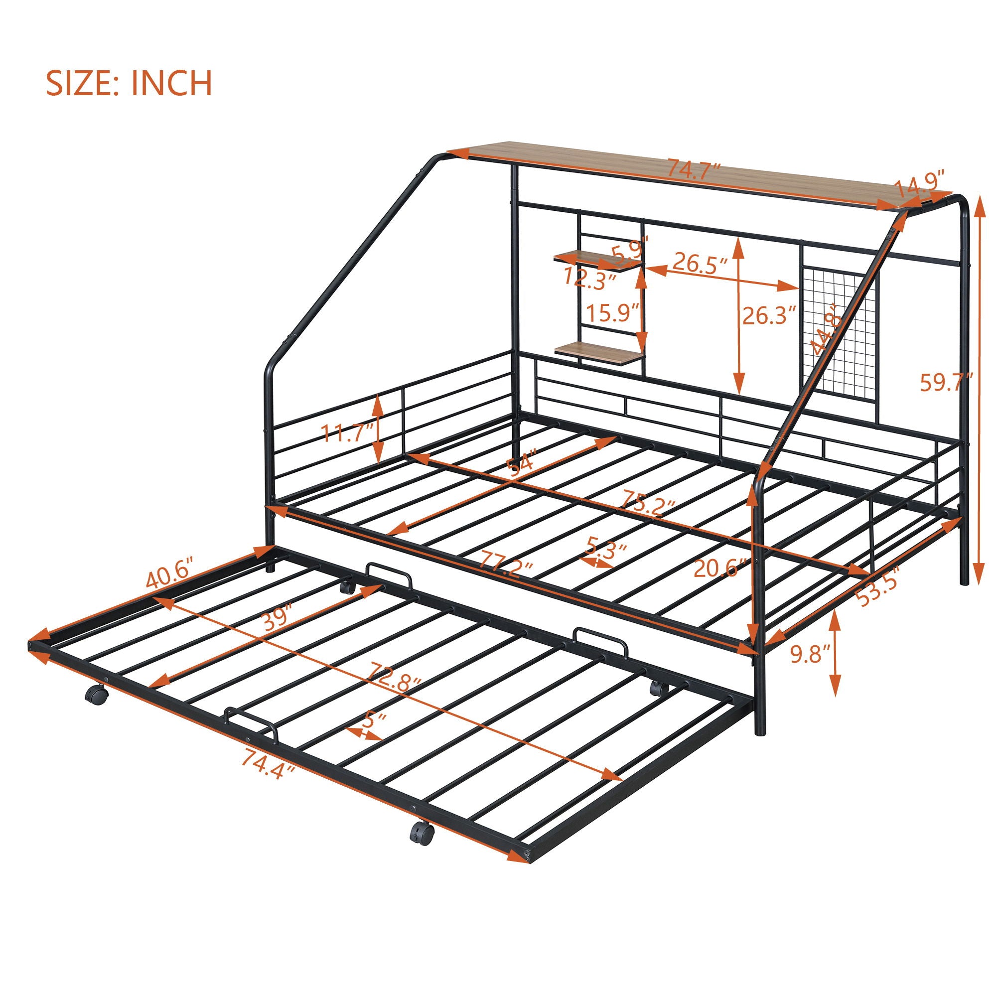 Playhouse Design Bed With Trundle