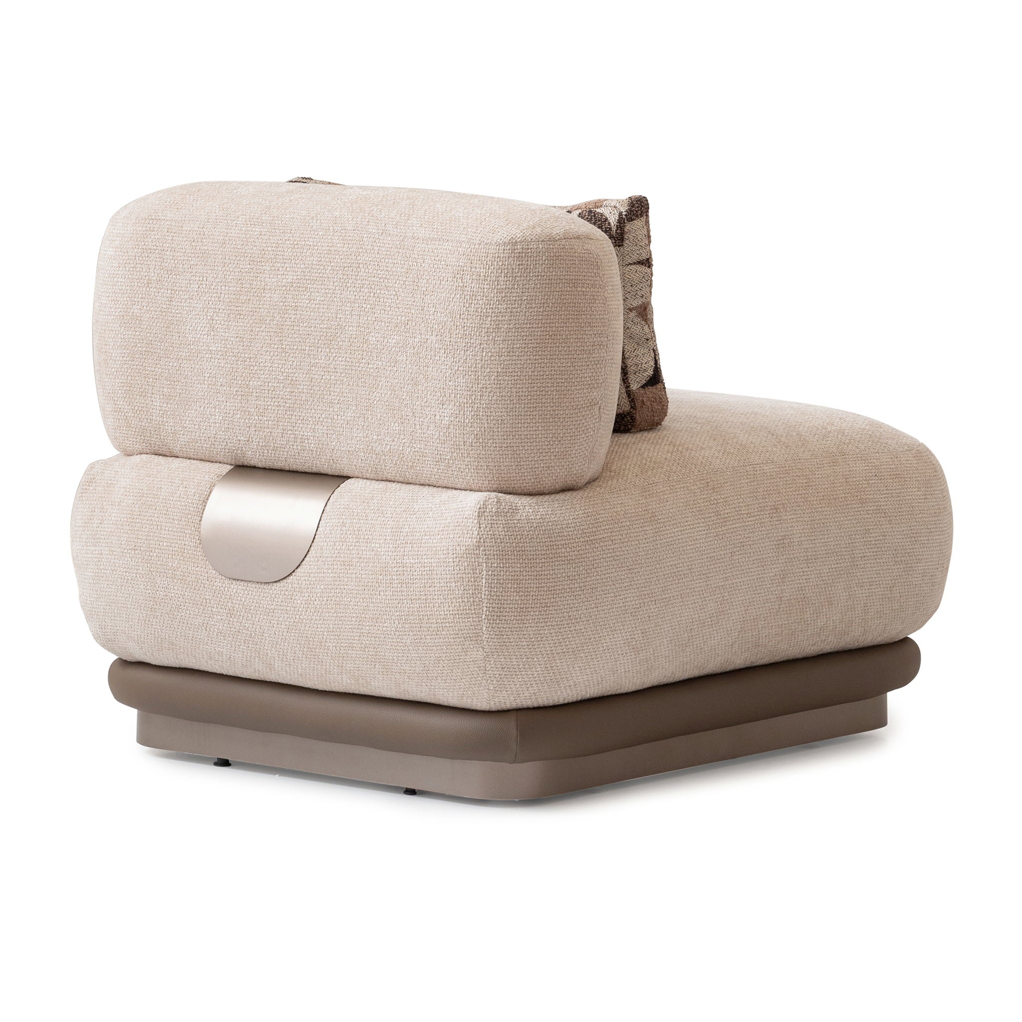 Bristol Point - Armless Chair - Fawn / Saddle Brown