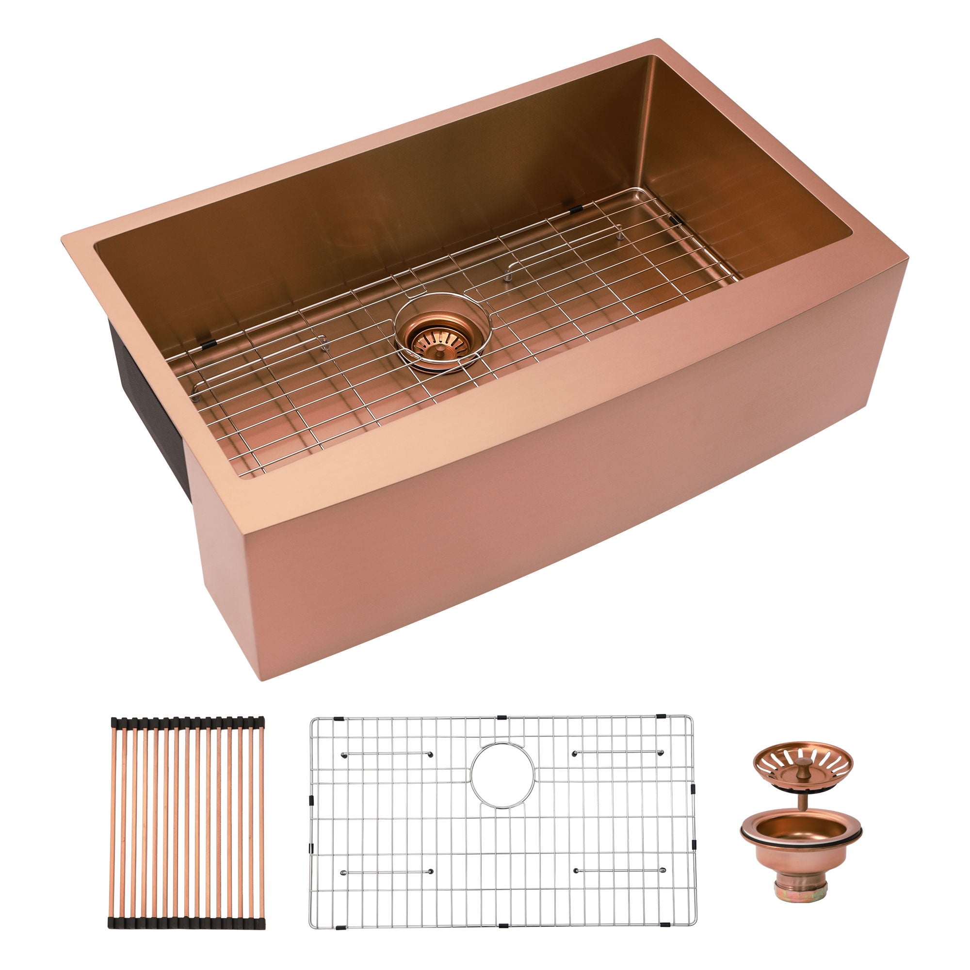 Farmhouse Kitchen Sink, Stainless Steel, Apron Front