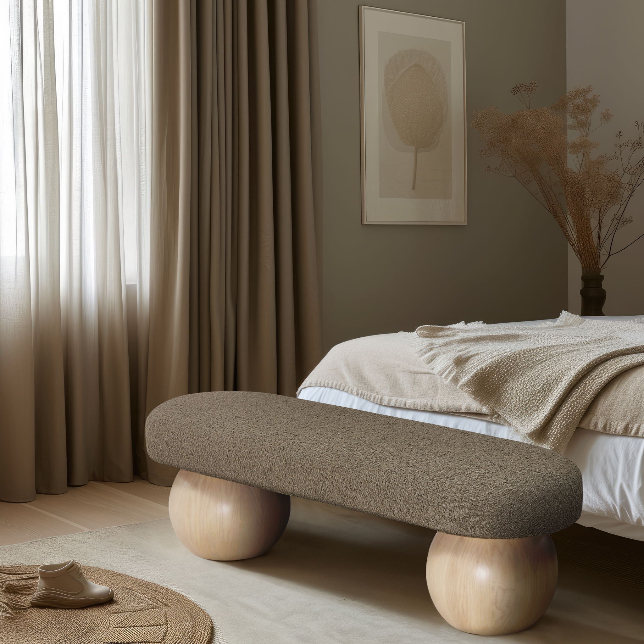 Bowie - Bench - Light Brown Legs