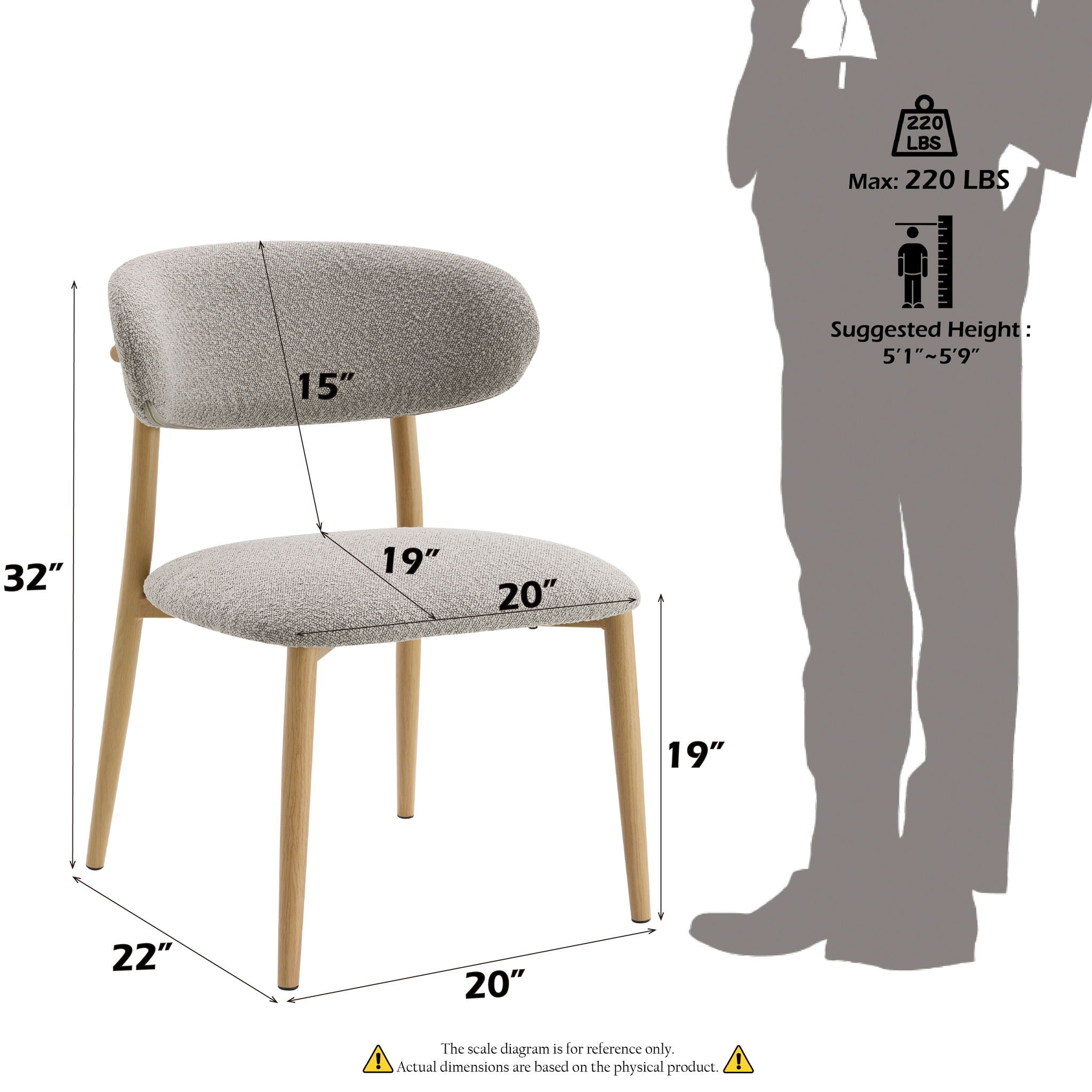 Kacey - 5 Piece Round Table Dining Room Set With Chairs - Natural