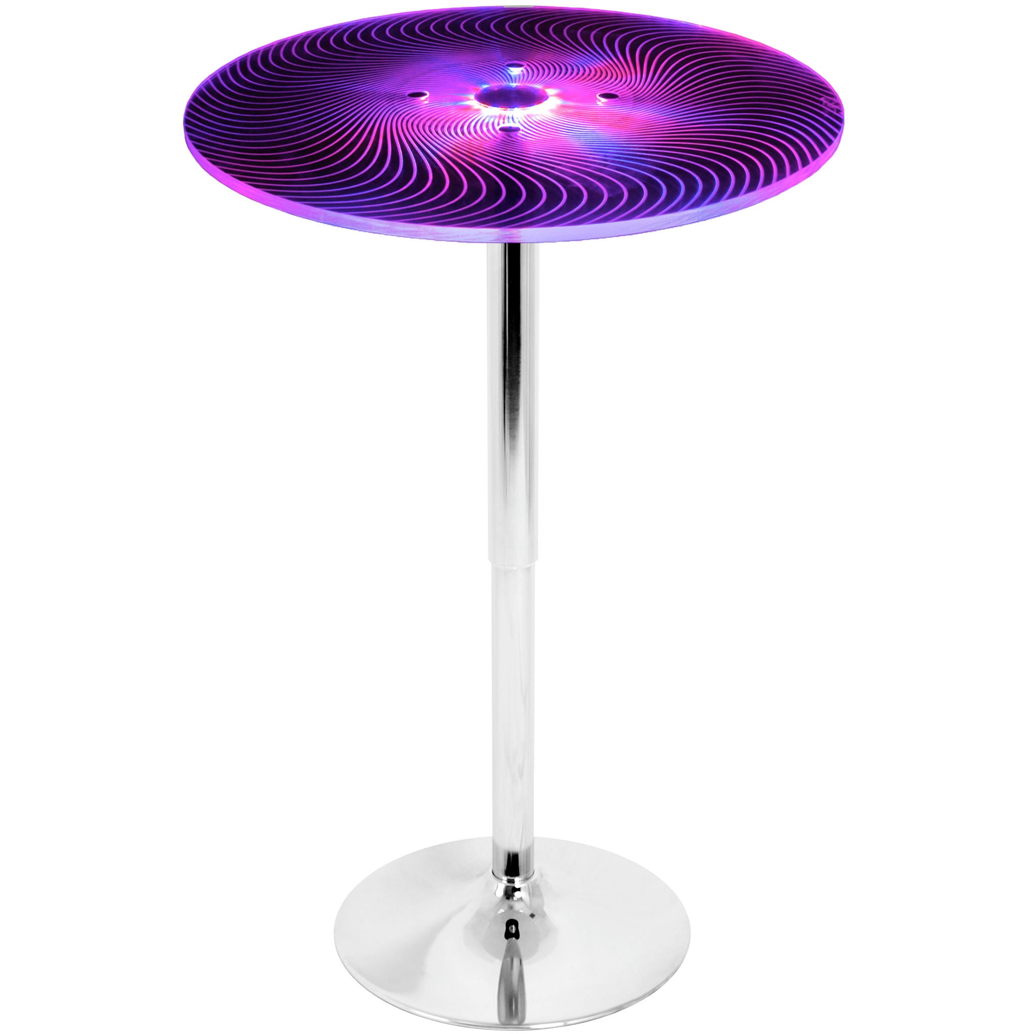 Spyra - Contemporary Light Up Adjustable Bar Table - Multi - Best Buy Furniture