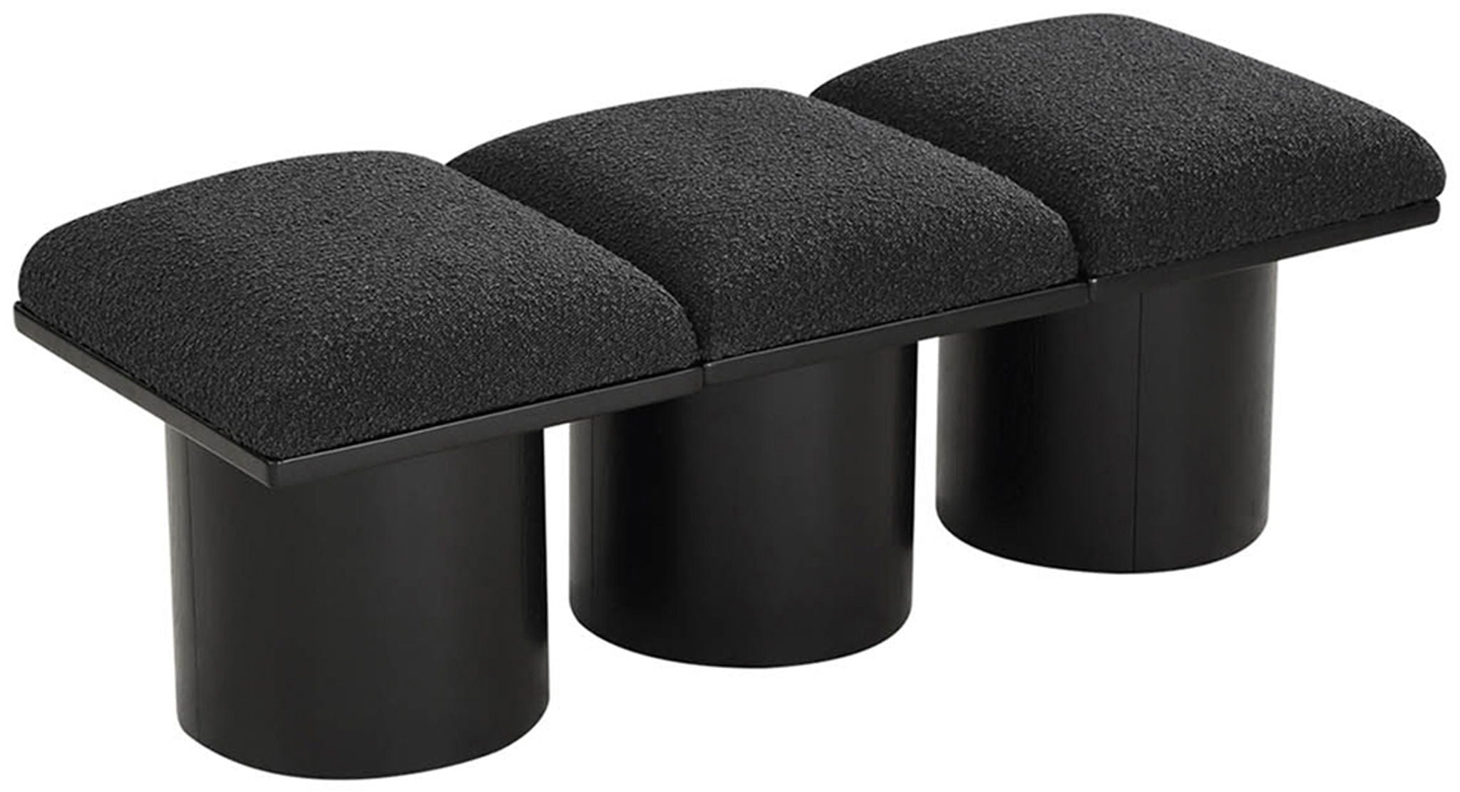 Pavilion - 3 Piece Modular Bench With Black Base