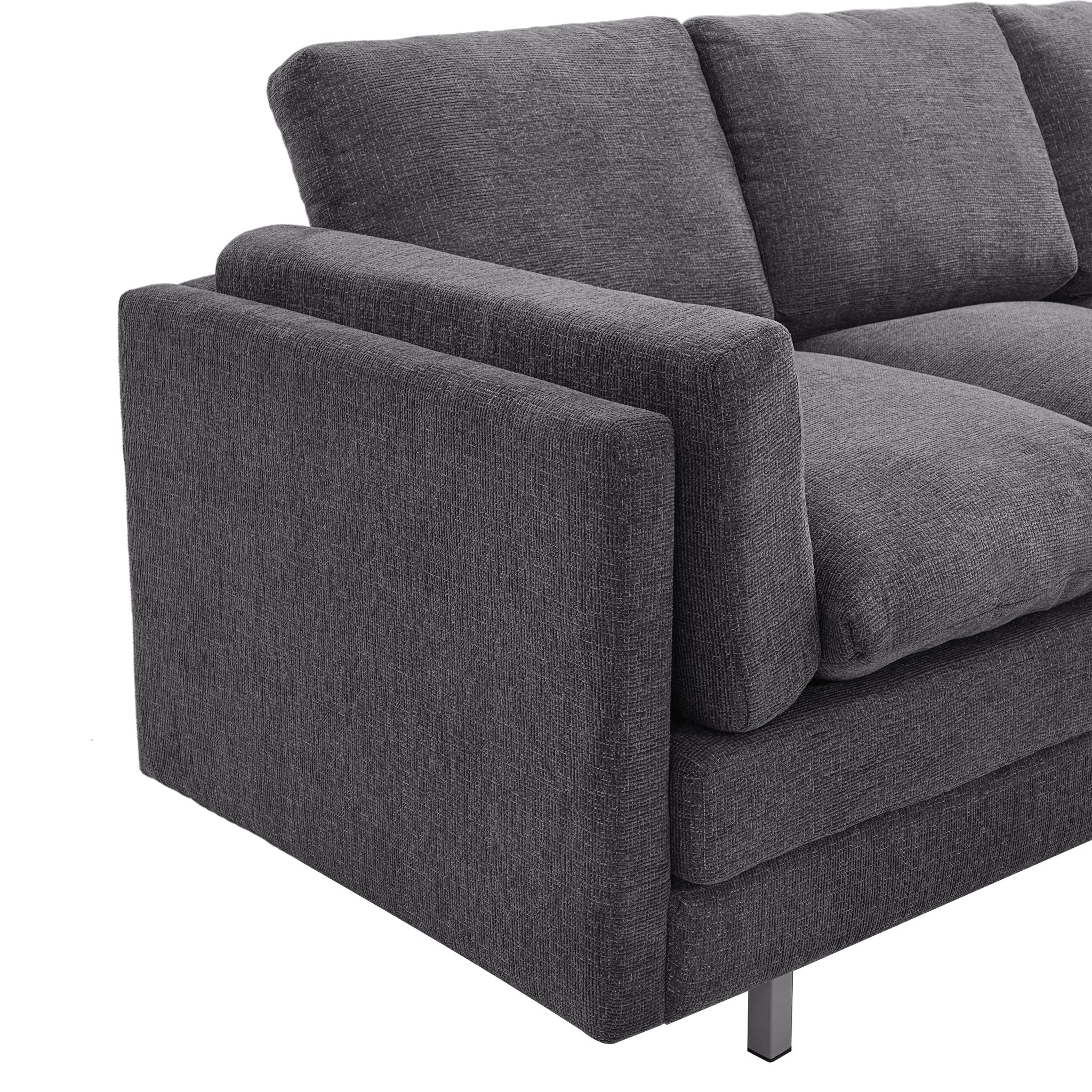 3 Seater Sofa With Dual Layer Seat Cushions