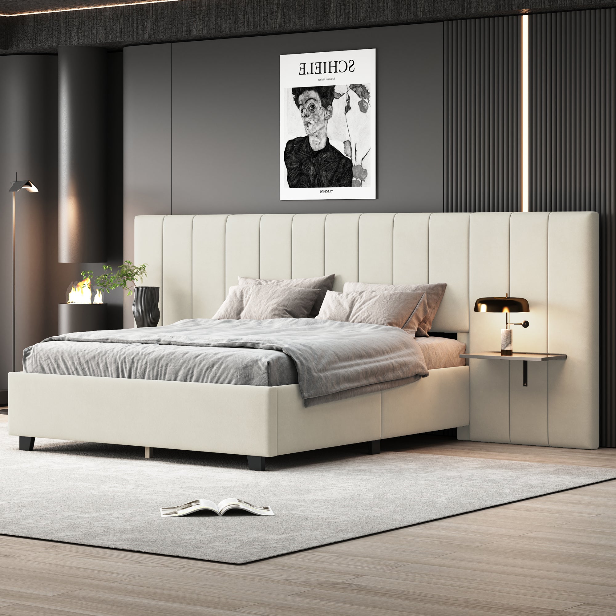 Elle Queen Upholstered Platform Bed