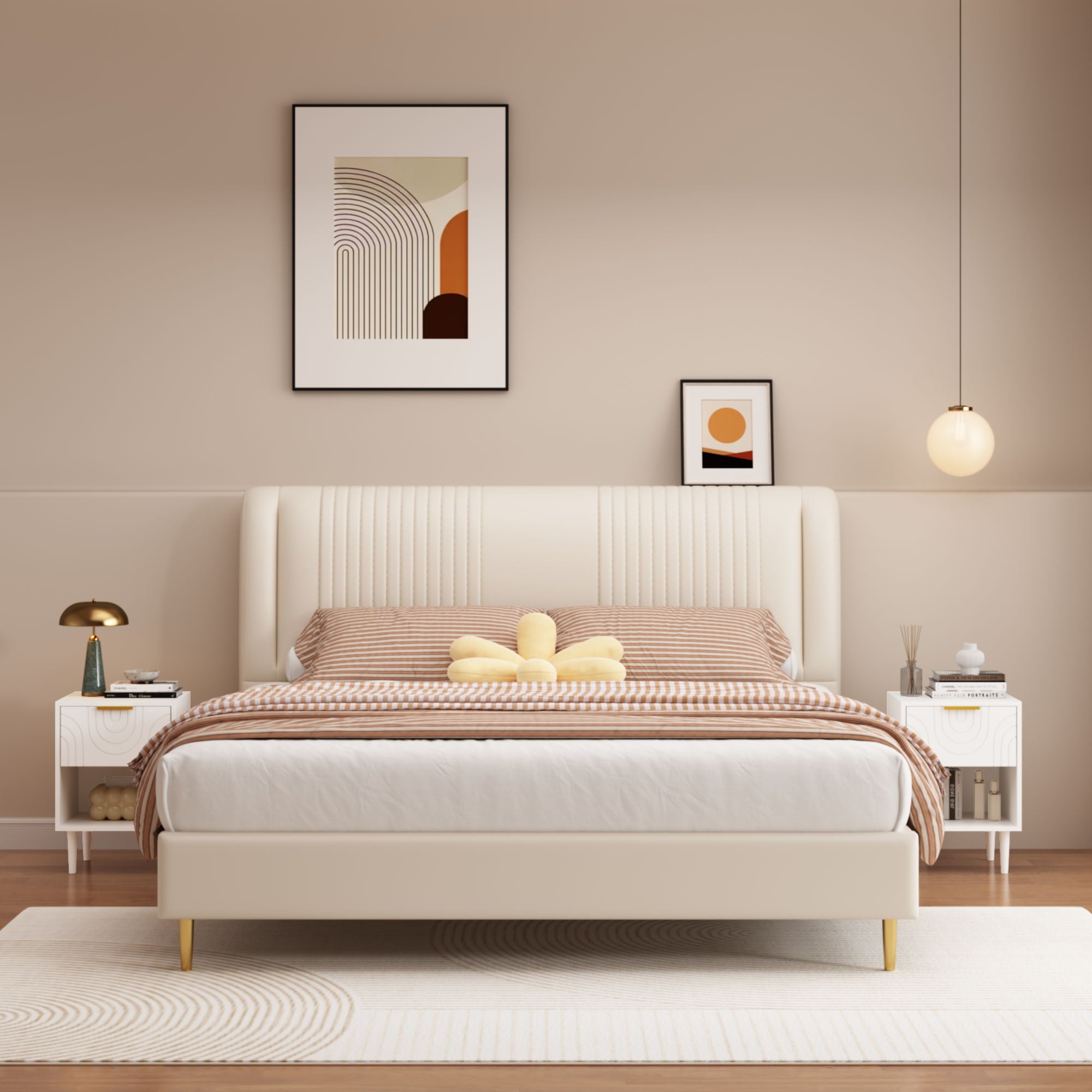 Nightstand With 1 Drawer And Open Shelf - White