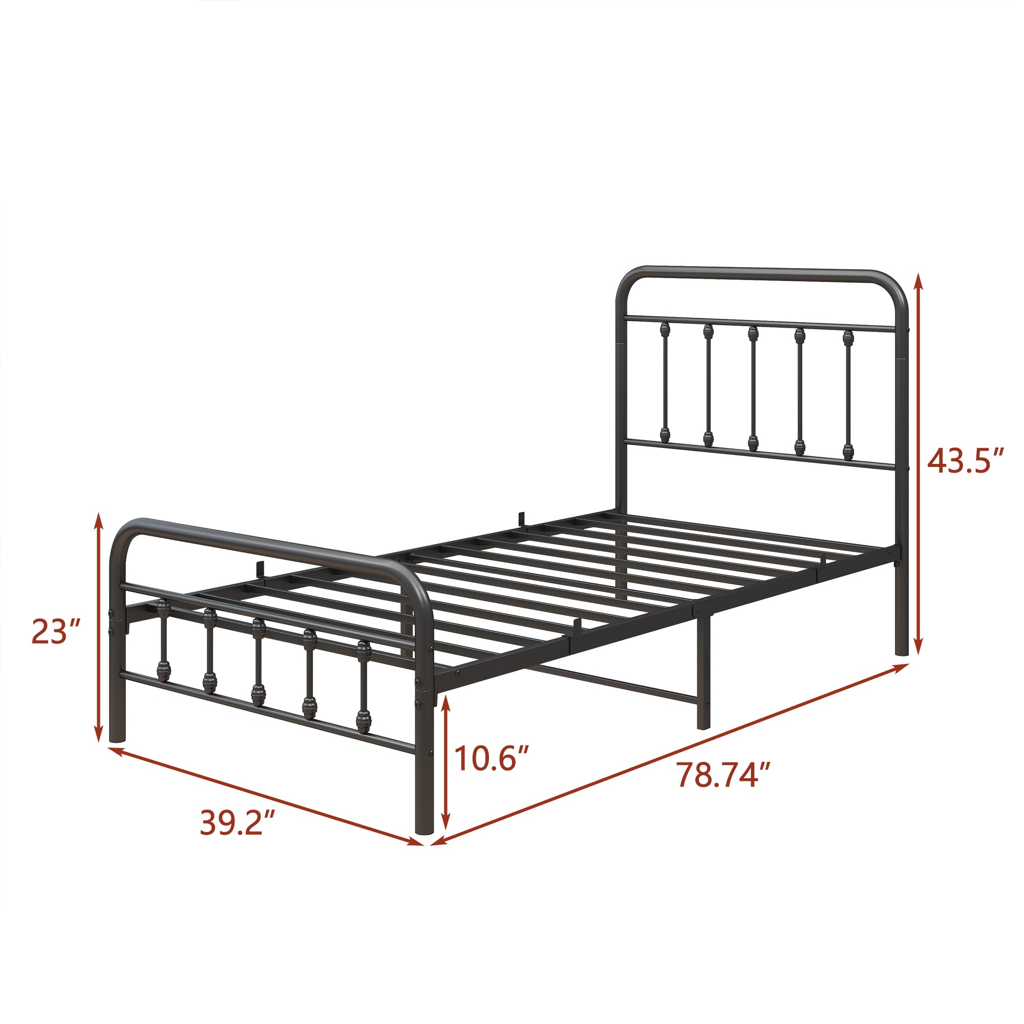 Tara Victorian-Style Steel Bed Frame