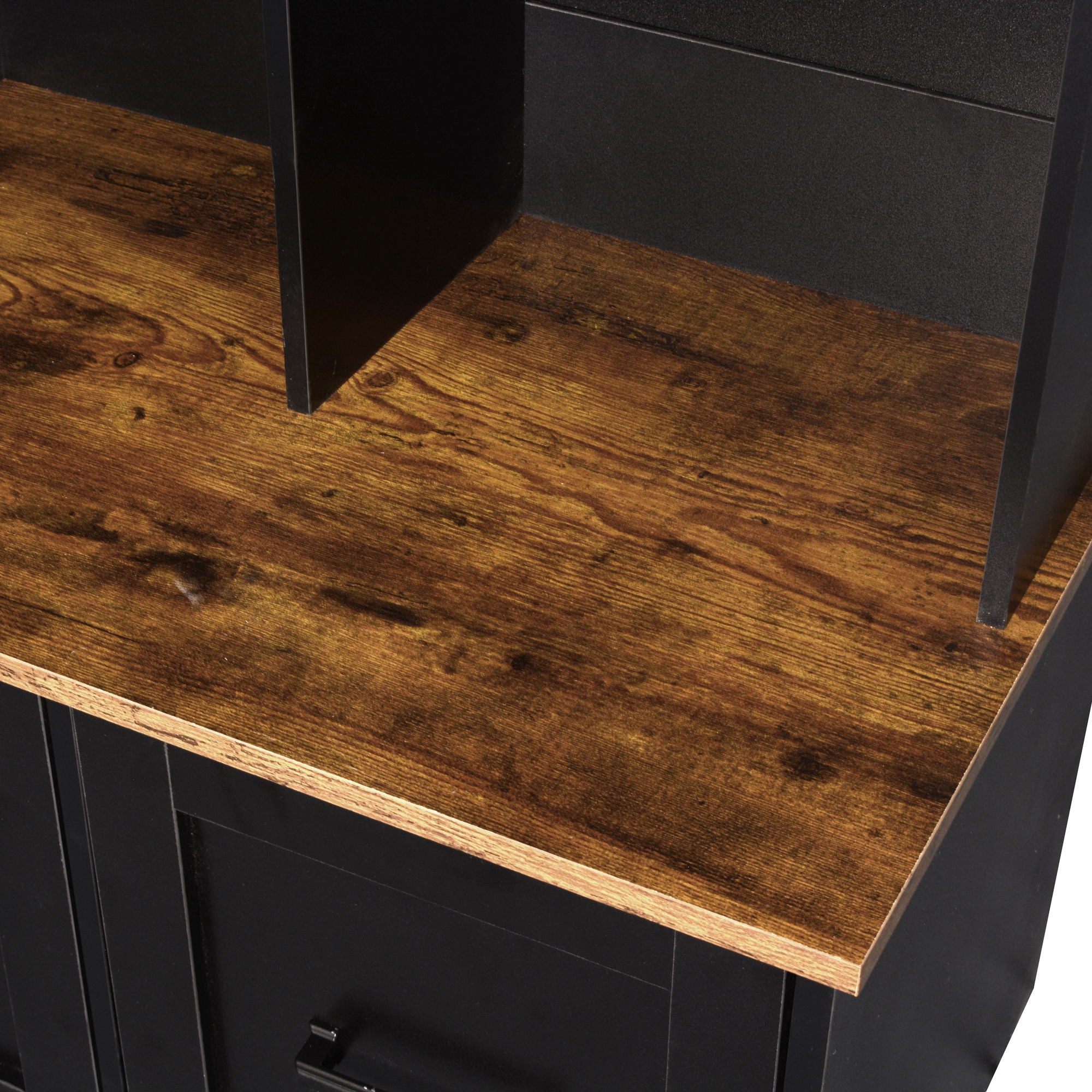 Modern Hall Tree With 3 Shelves And Drawers, Storage Bench