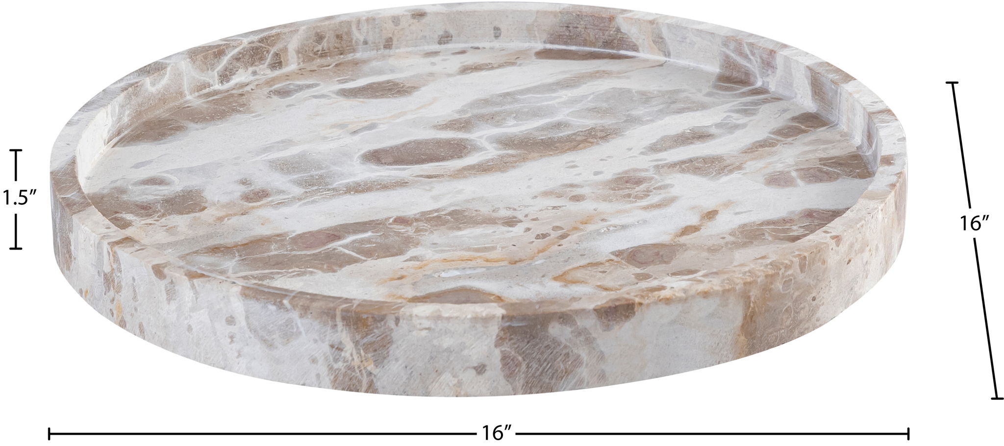 Barletta - Marble Round Tray - Best Buy Furniture