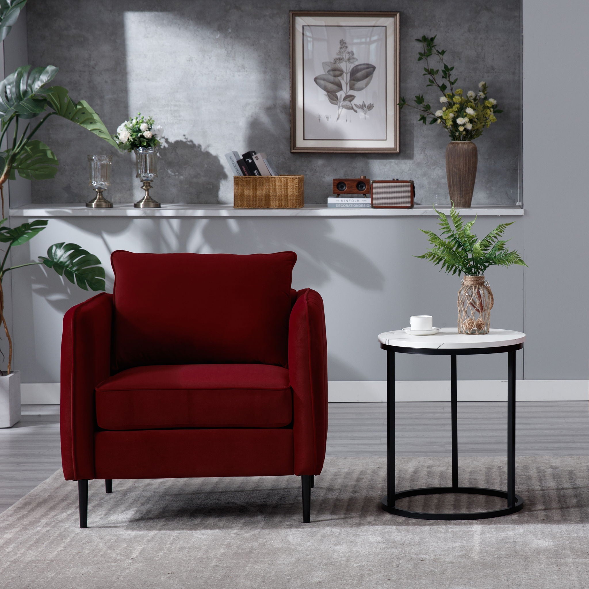 Accent Chair With Pillow For Living Room