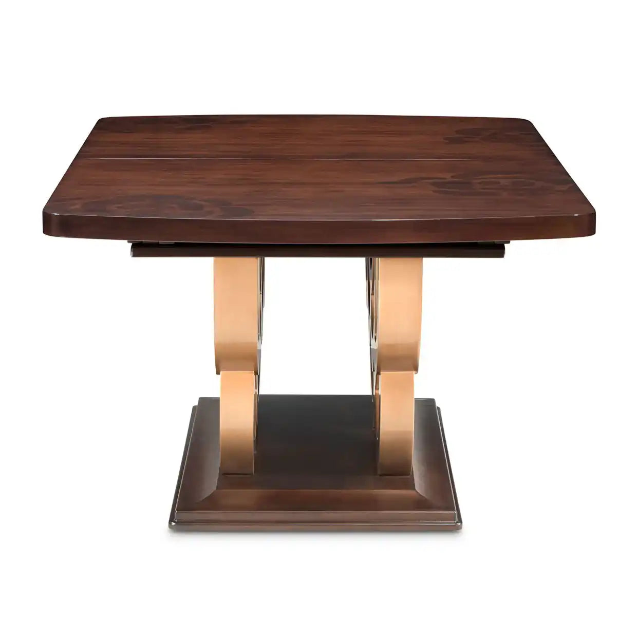 Camellia Field - Rectangular Pedestal Dining Table - Warm Pecan