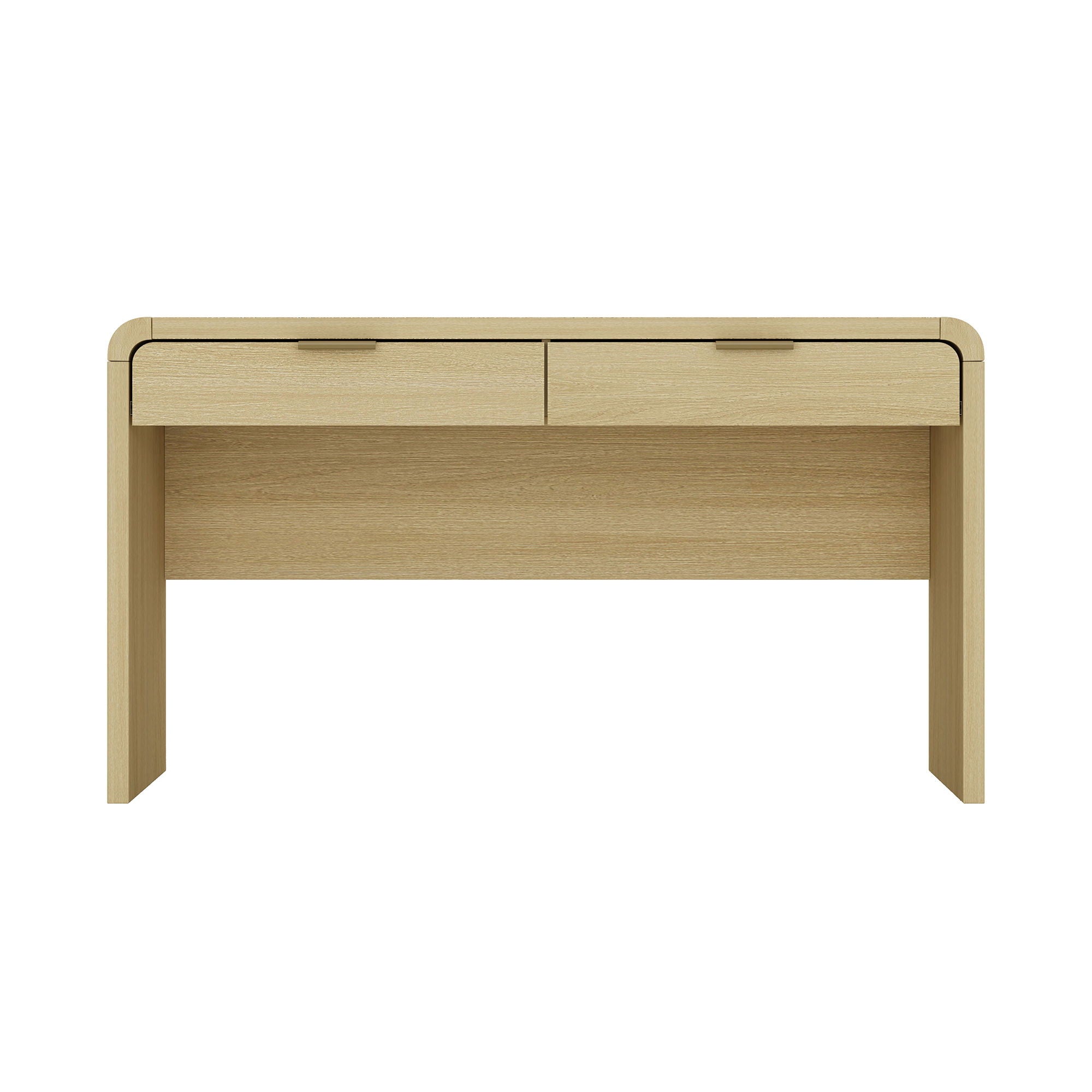 Grace - Office Desk With 2 Drawers - Oak