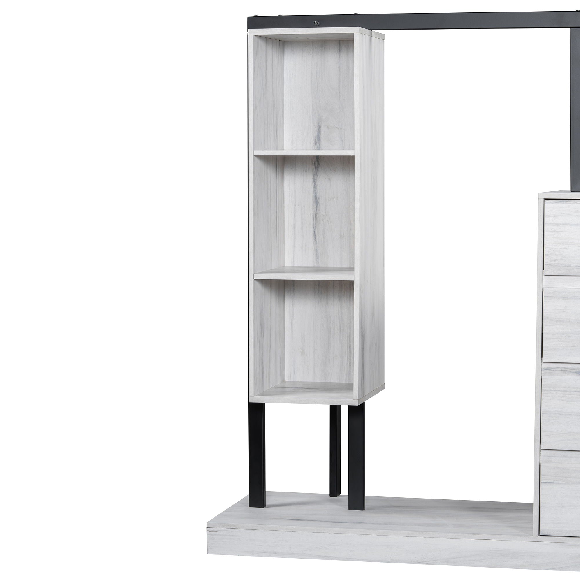Wardrobe With 4 Drawers And 3 Shelves