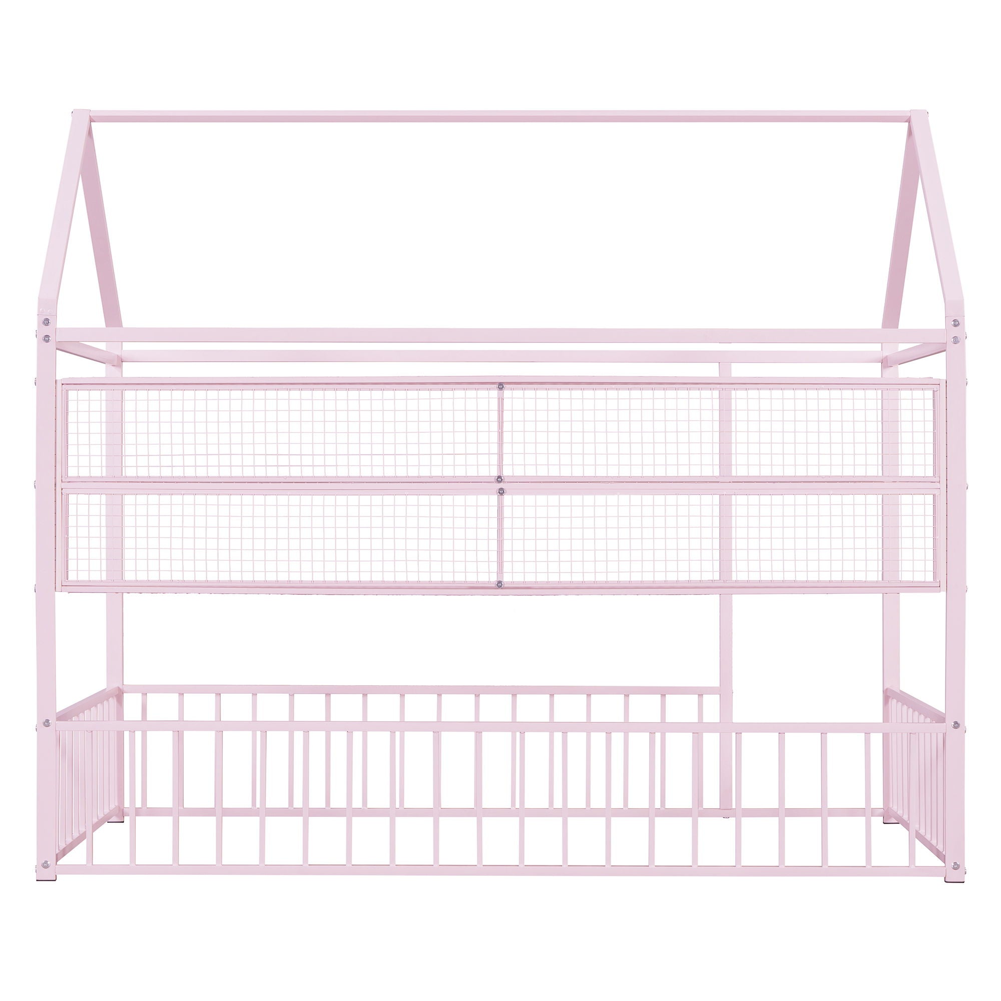 House Frame With Fence And Shelves