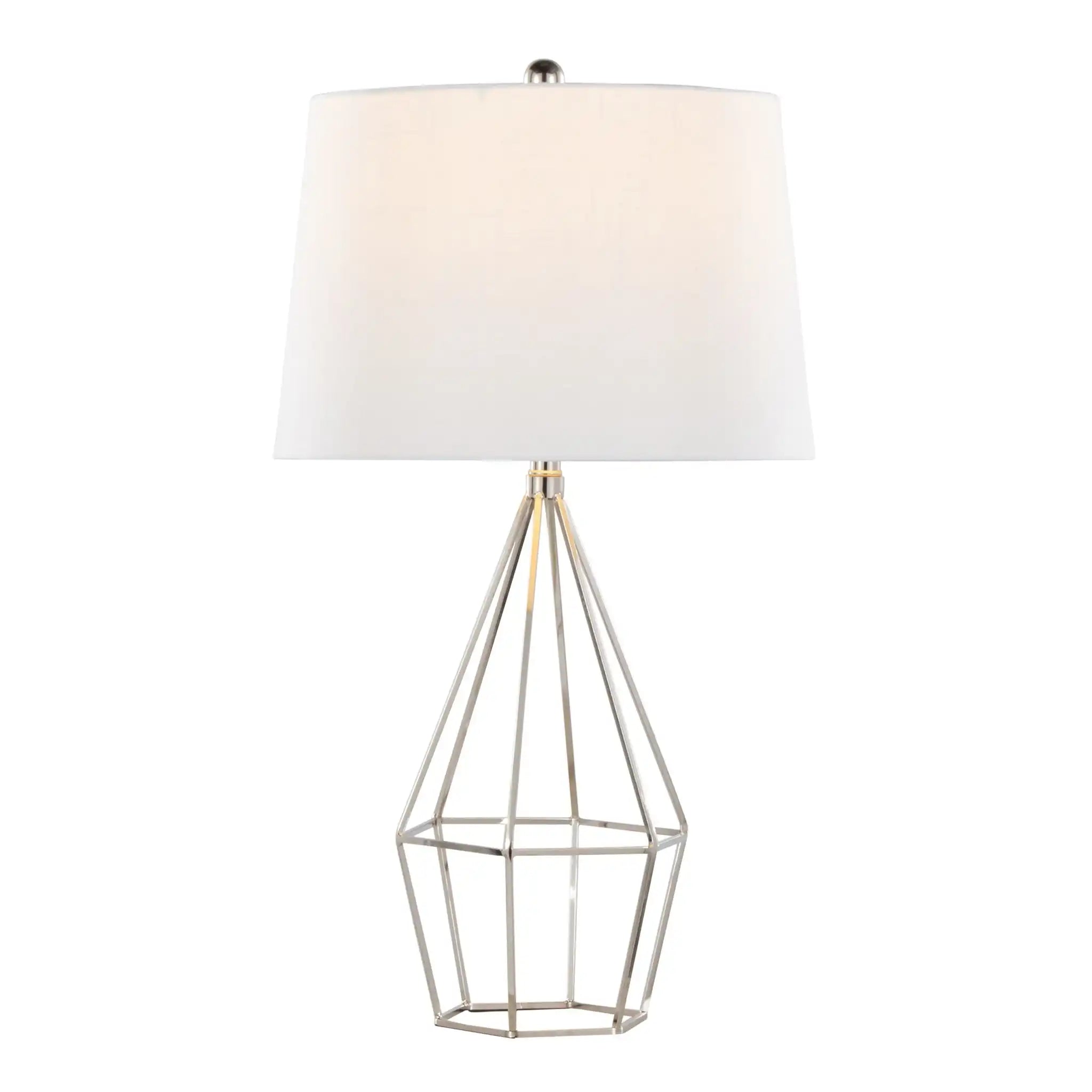 Diana - Contemporary Table Lamp (Set of 2) - Polished Nickel / Black Satin