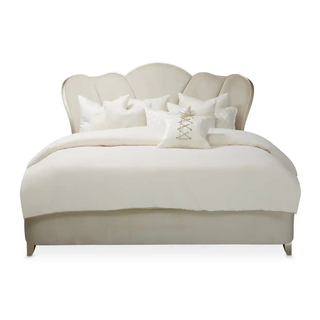 Villa Cherie - Channel Tufted Bed - Caramel