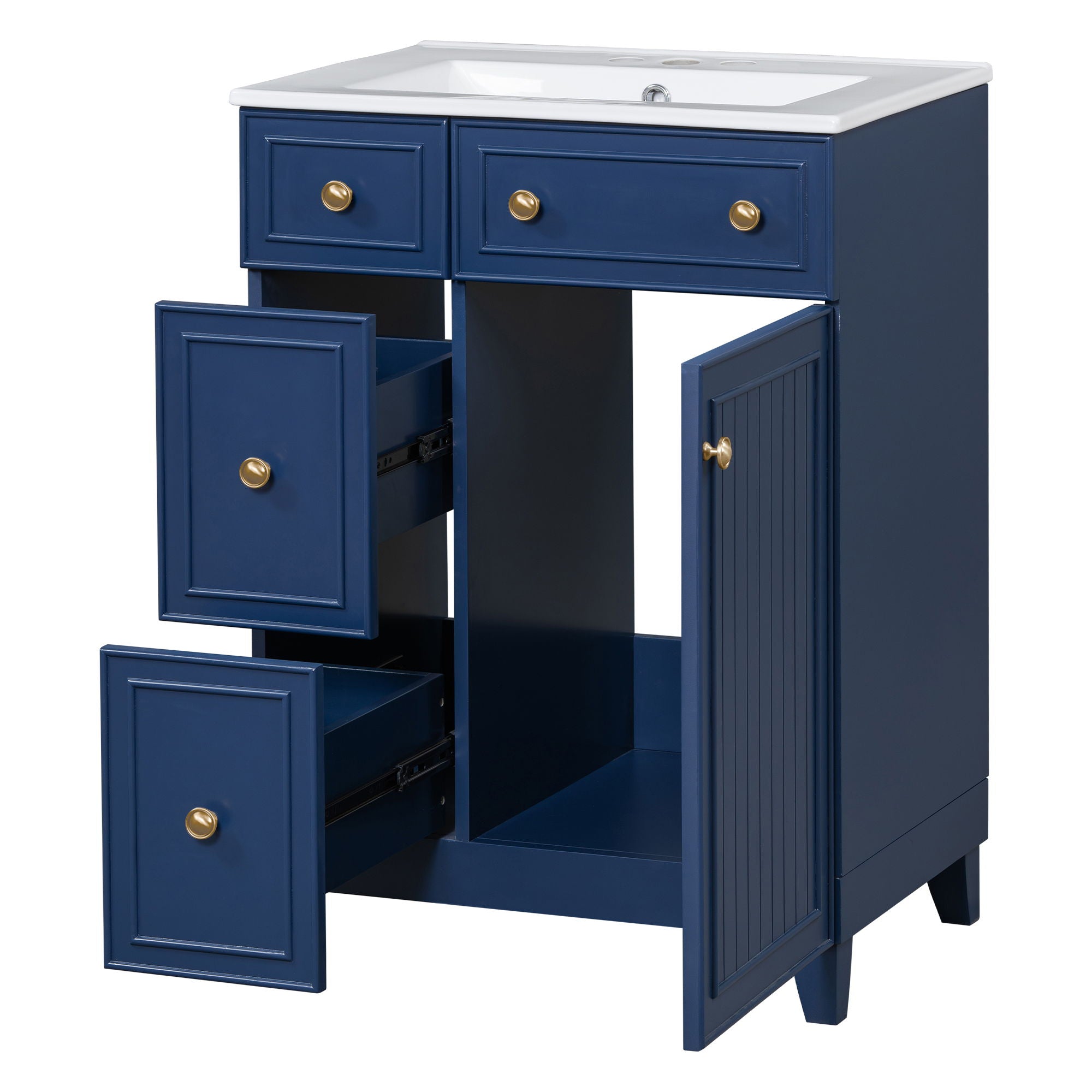 Bathroom Vanity Cabinet With Sink - Blue