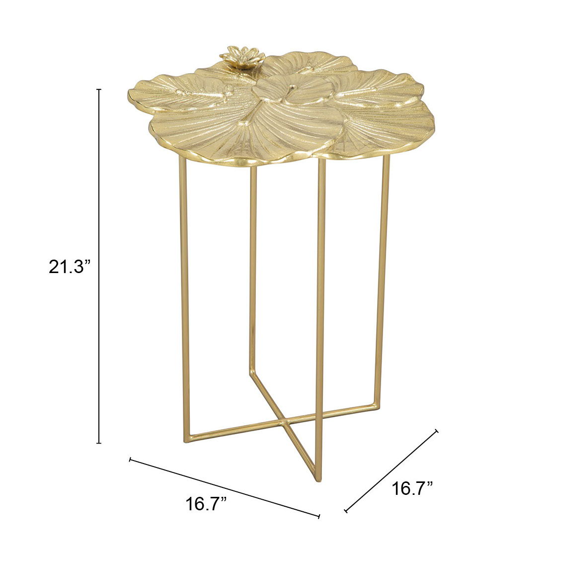 Lotus - Side Table - Gold