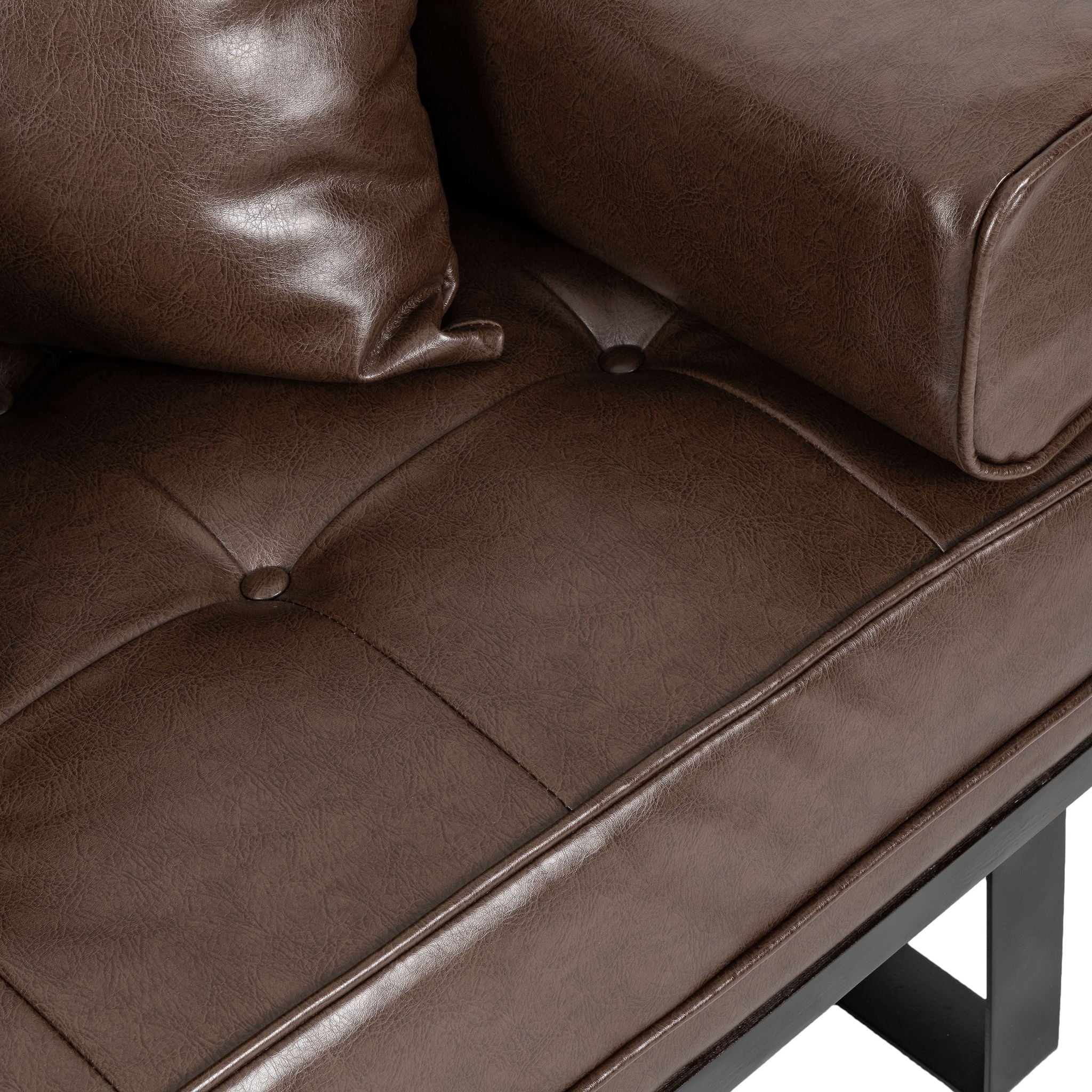 Contemporary Oversized Loveseat With Accent Pillow