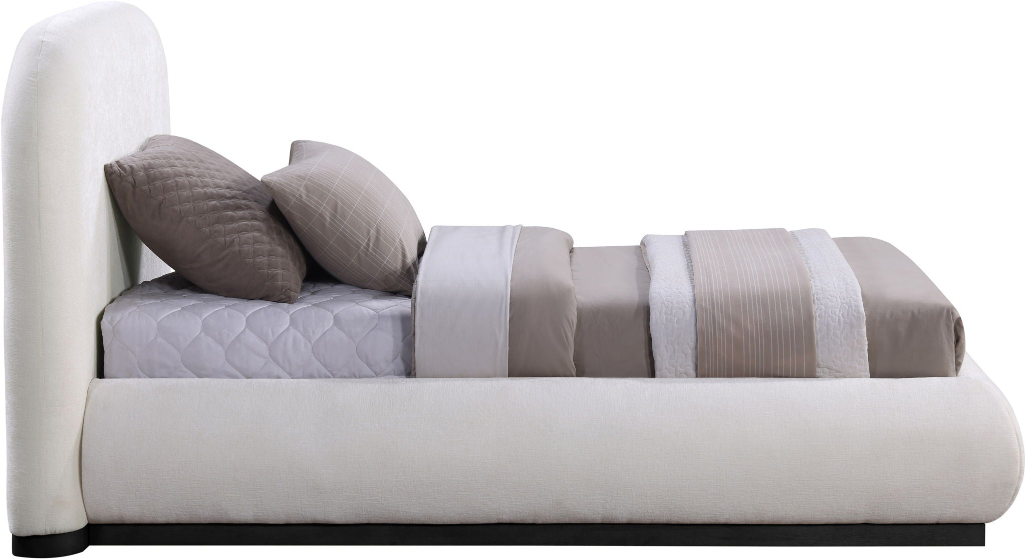 Vaughn - Chenille Bed With Black Base