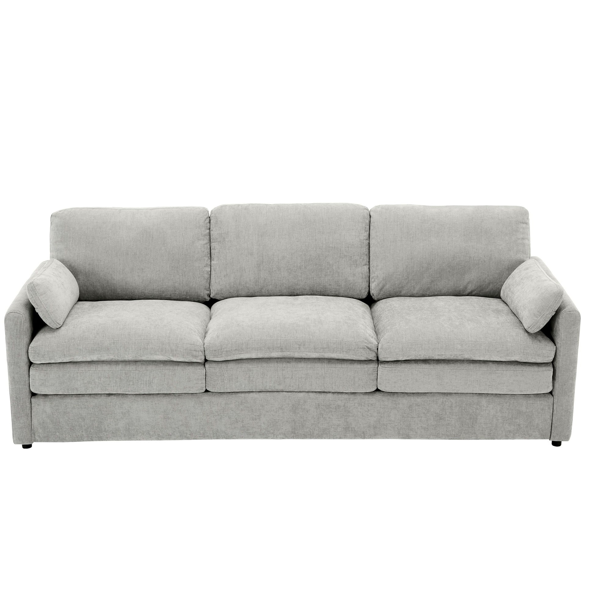 Cozy Upholstered 3 Seater Sofa Plush Cushion For Living Room - Best Buy Furniture