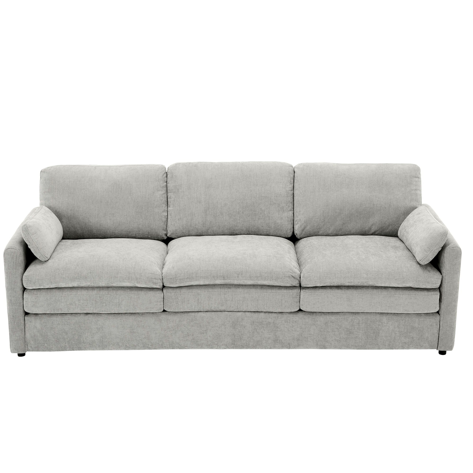 Cozy Upholstered 3 Seater Sofa With Double Cushion