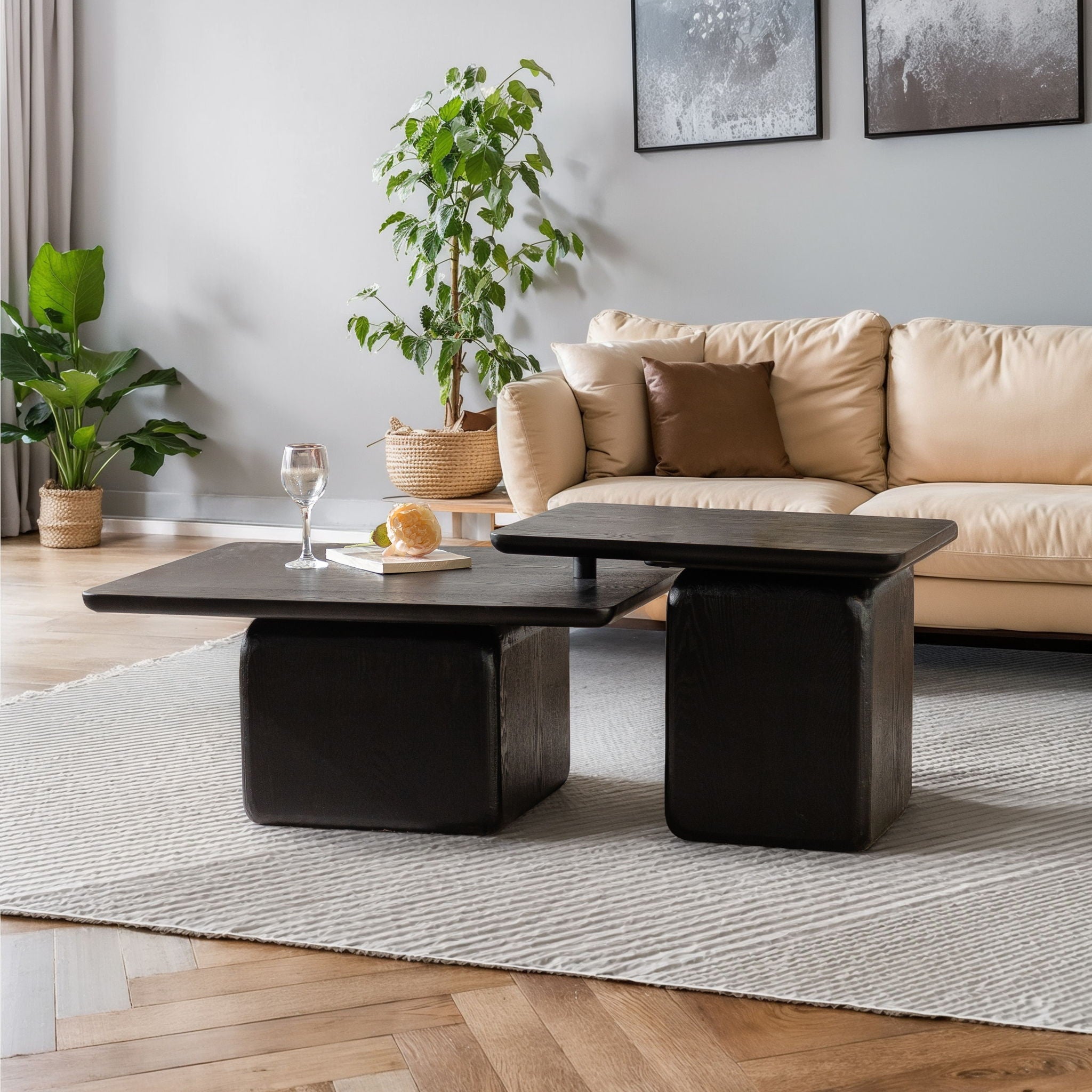 Square Coffee Table Set (Set of 2)
