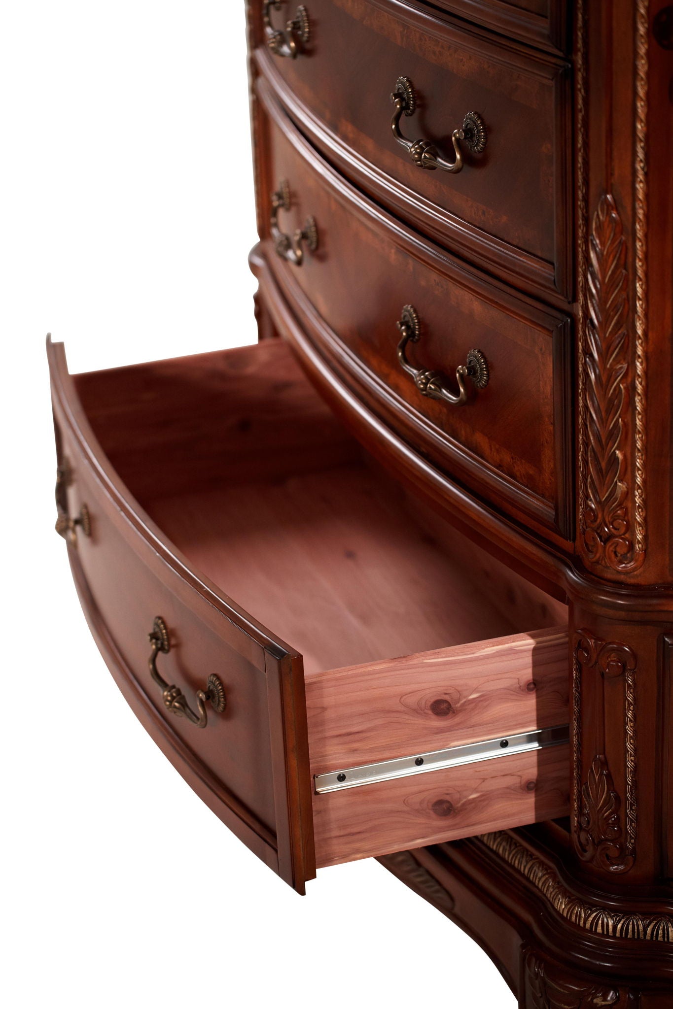 Cortina - 6-Drawer Chest - Honey Walnut - Best Buy Furniture