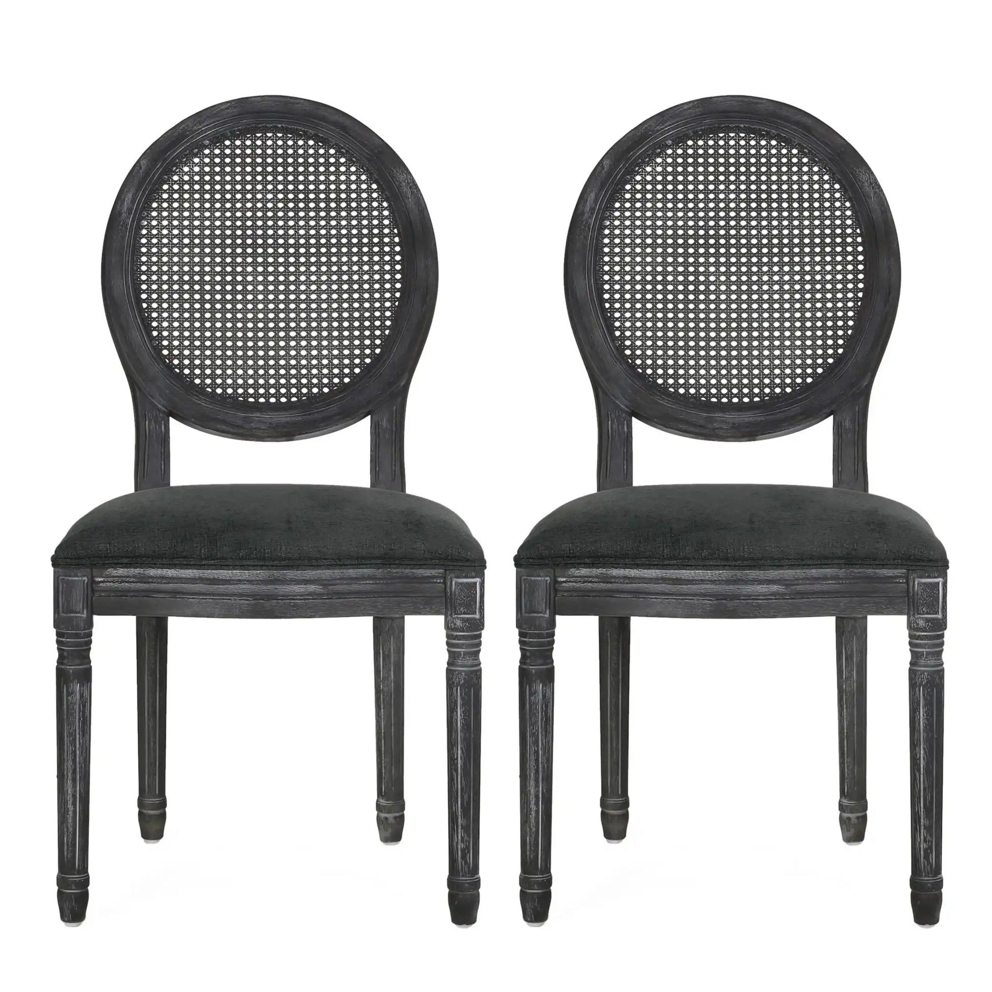 French Country Dining Chair With Cane Backrest (Set of 2) - Best Buy Furniture