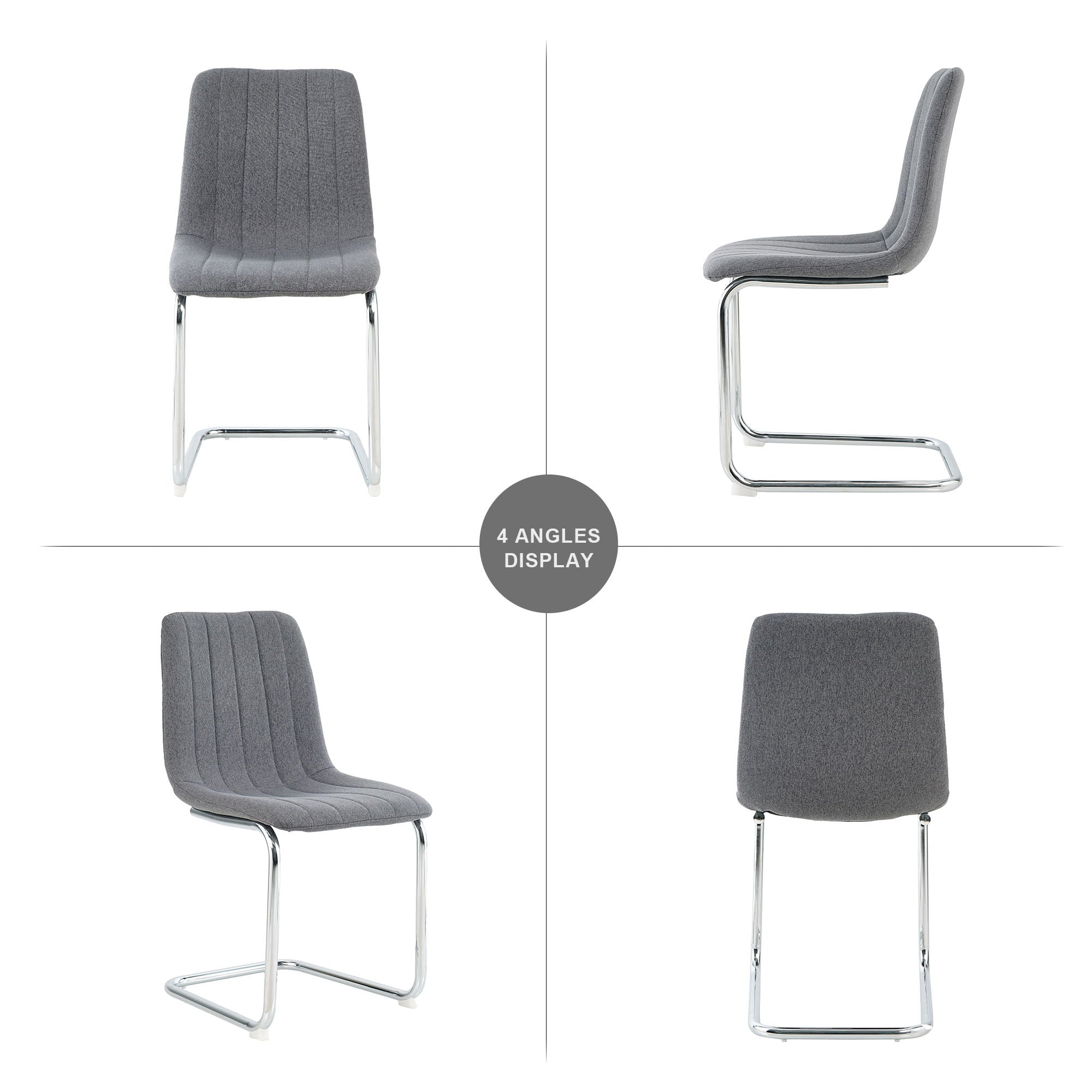 Modern Dining Chair With Metal Legs