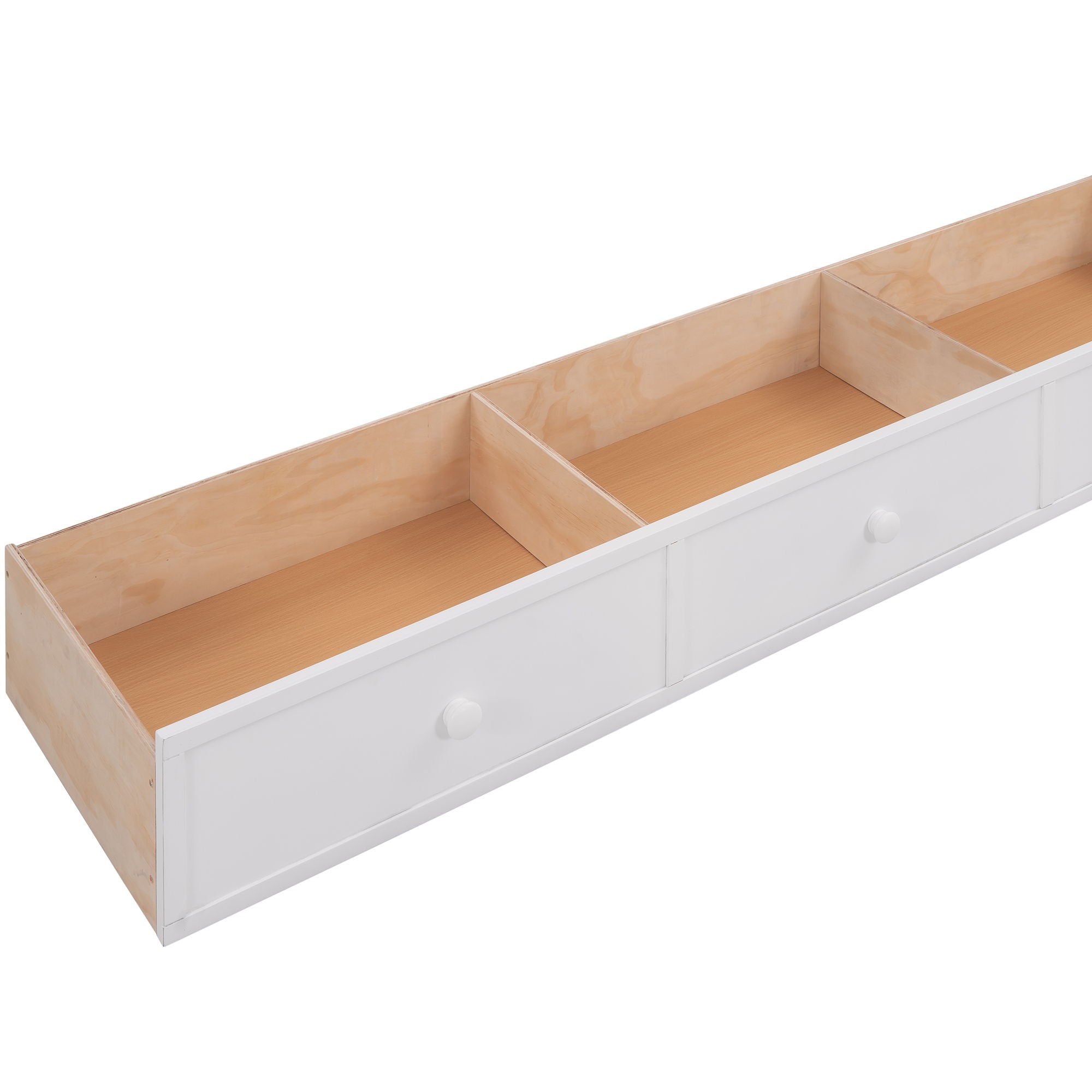 Stairway Bunk Bed With Storage And Guard Rail For Bedroom