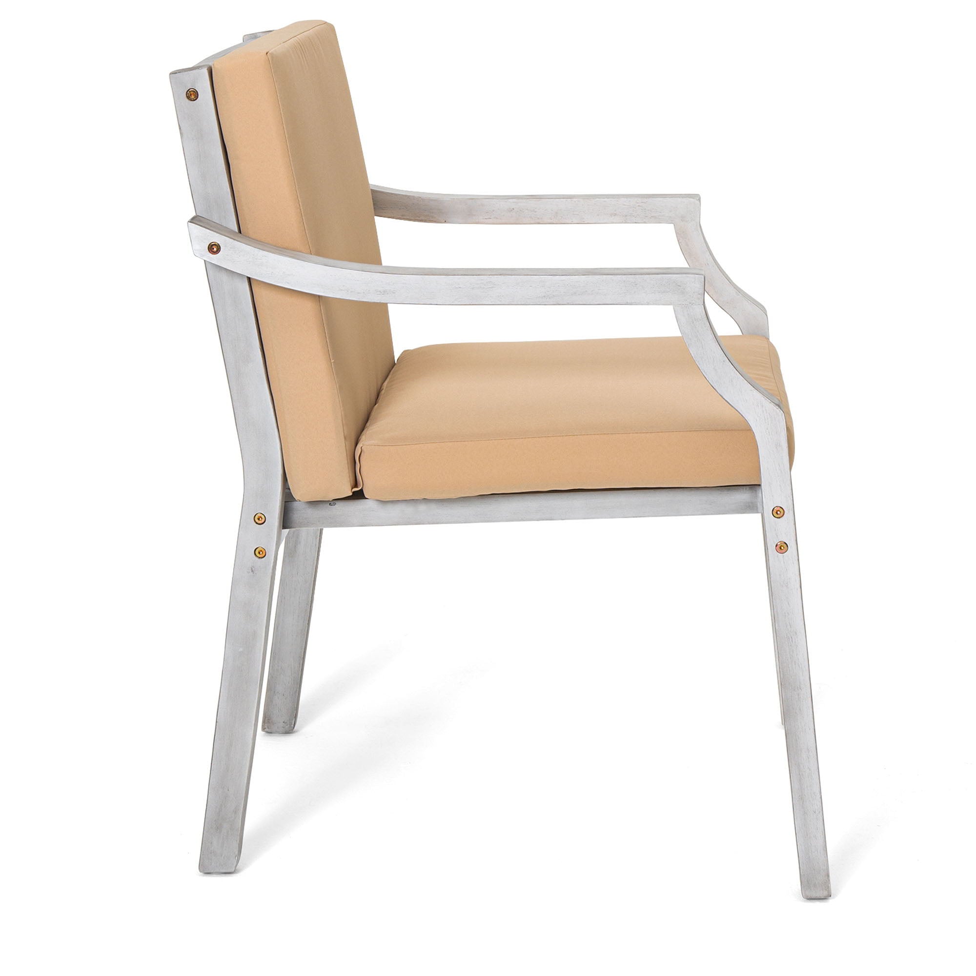 6 Person Outdoor Dining Set With Umbrella Hole And Removable Cushions For Patio - Gray