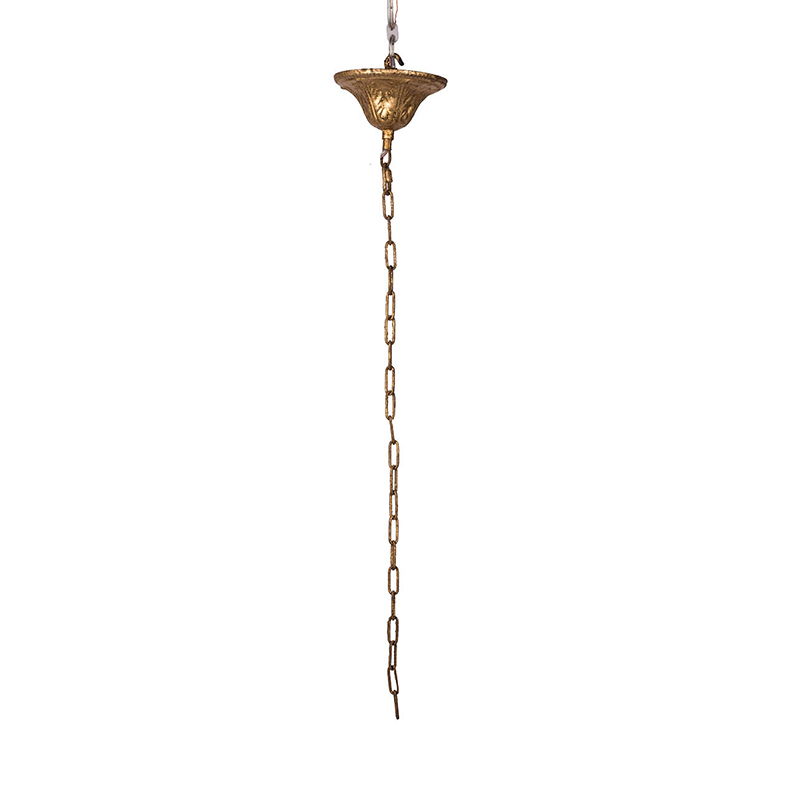 6 Light Chandelier, Hanging Light Fixture With Adjustable Chain For Kitchen Dining Room Foyer Entryway, Bulb Not Included - Gold