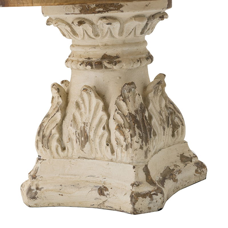 Cake Stand, Wood Cake Plate With Magnesium Base - Cream / Brown - Best Buy Furniture