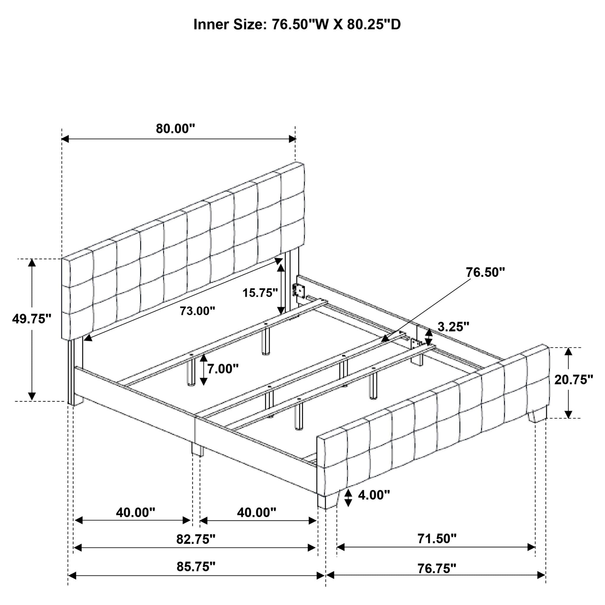 Destiny - Eastern King Panel Bed - Beige
