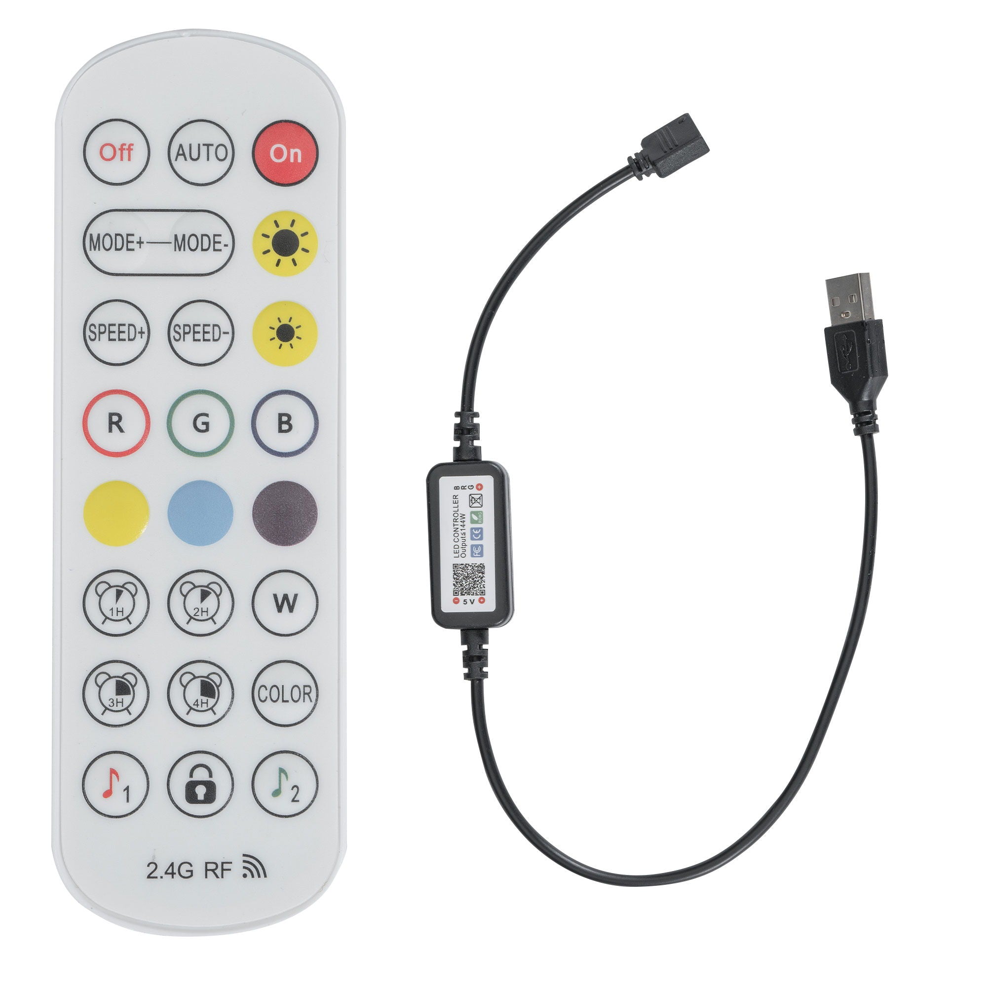 Full Size Loft Bed Frame With Storage Shelf And LED Light - Black