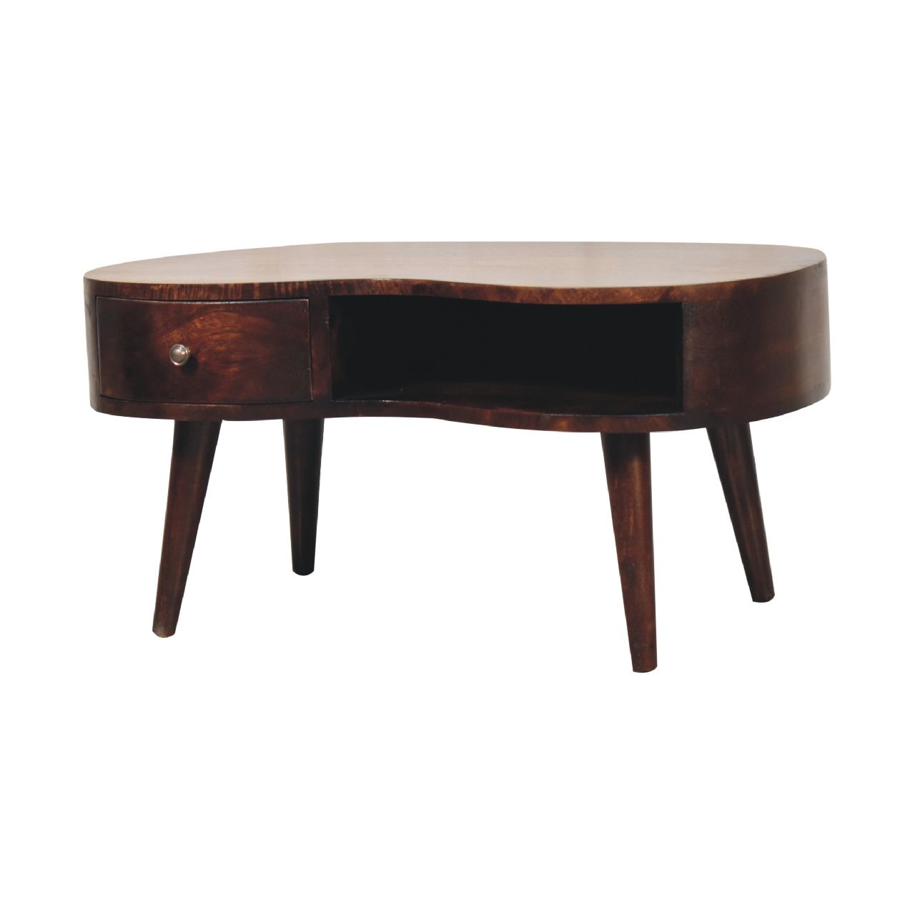 Wooden Wave Coffee Table - Walnut